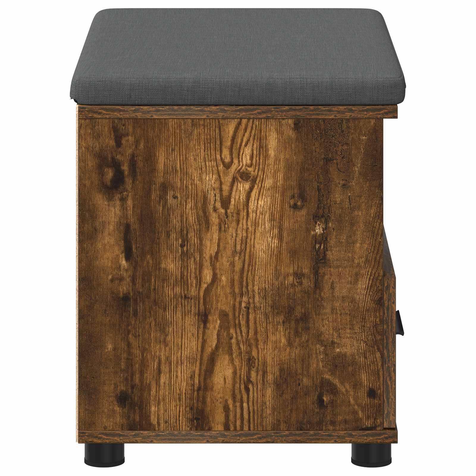 Előtér pad párnával fiókkal füstölt tölgy 60 x 38 x 46 cm