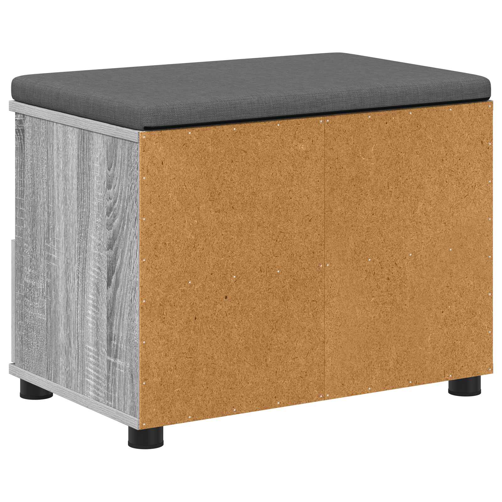 Előtér pad párnával fiókkal szürke sonoma 60 x 38 x 46 cm