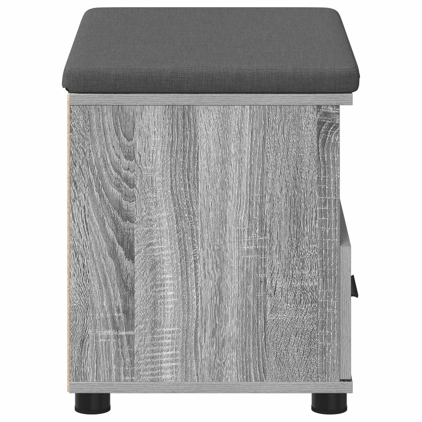 Előtér pad párnával fiókkal szürke sonoma 60 x 38 x 46 cm