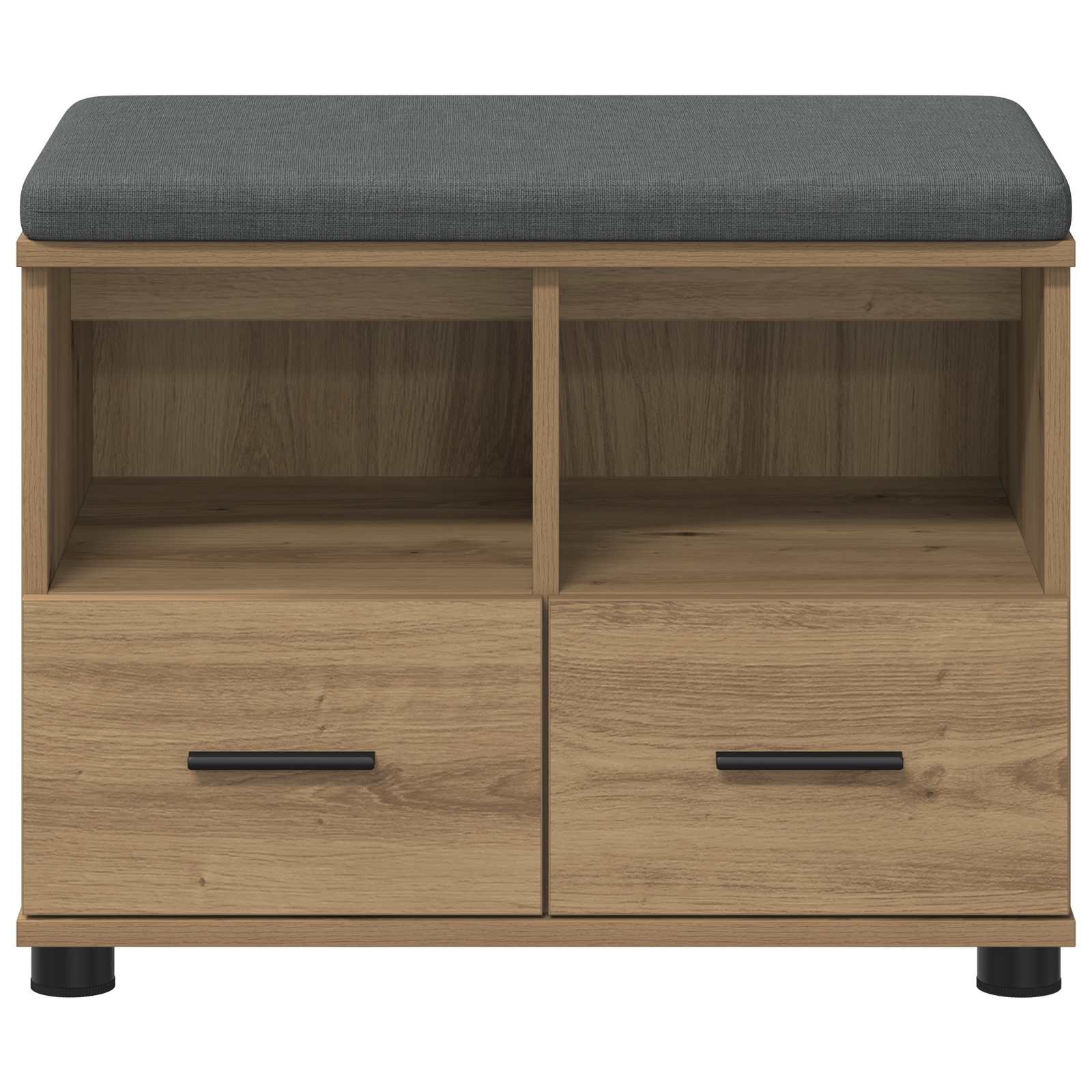 Előtér pad párnával fiókkal artisan tölgy 60 x 38 x 46 cm