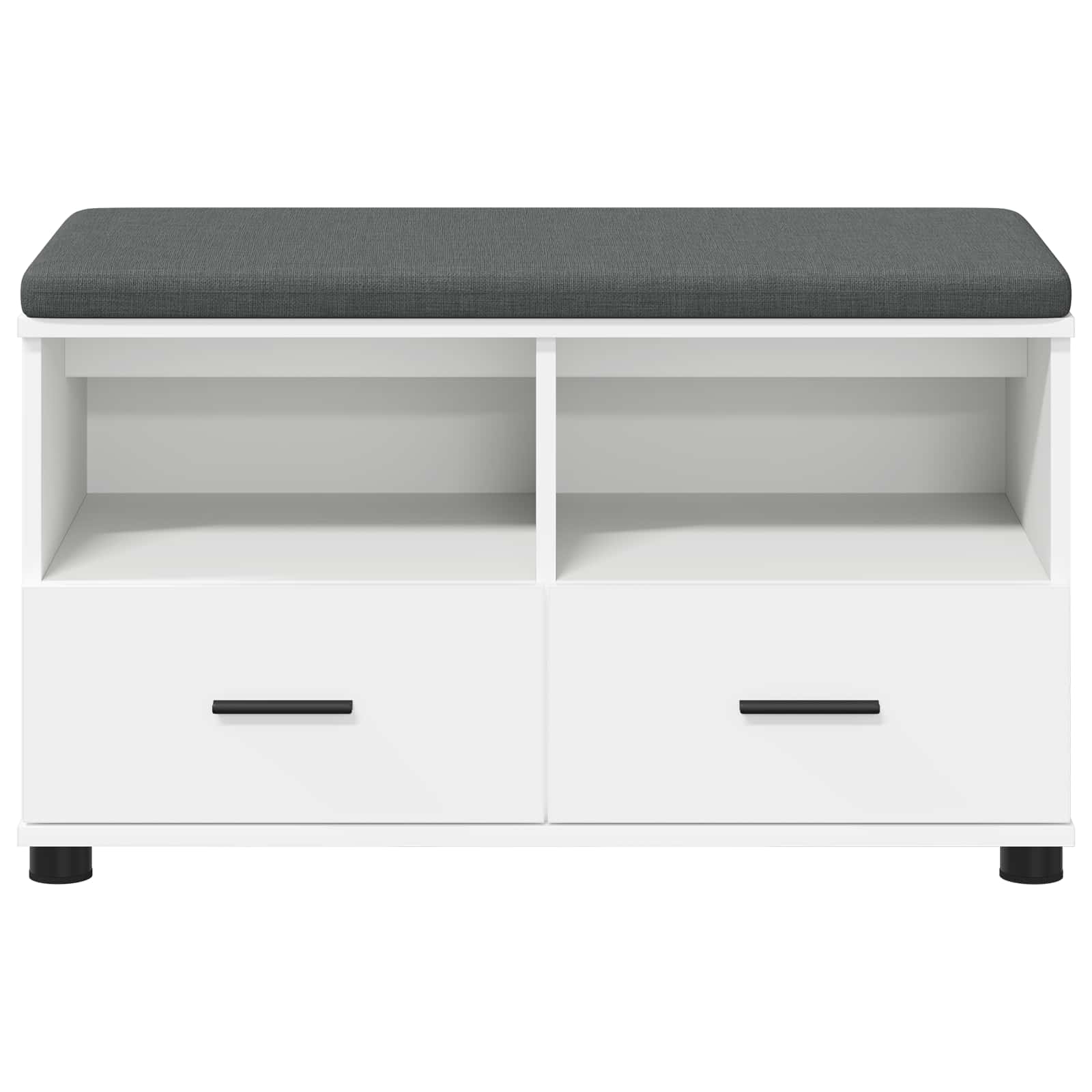 Előtér pad fehér 80 x 38 x 46 cm fűrészpor és kárpit anyag