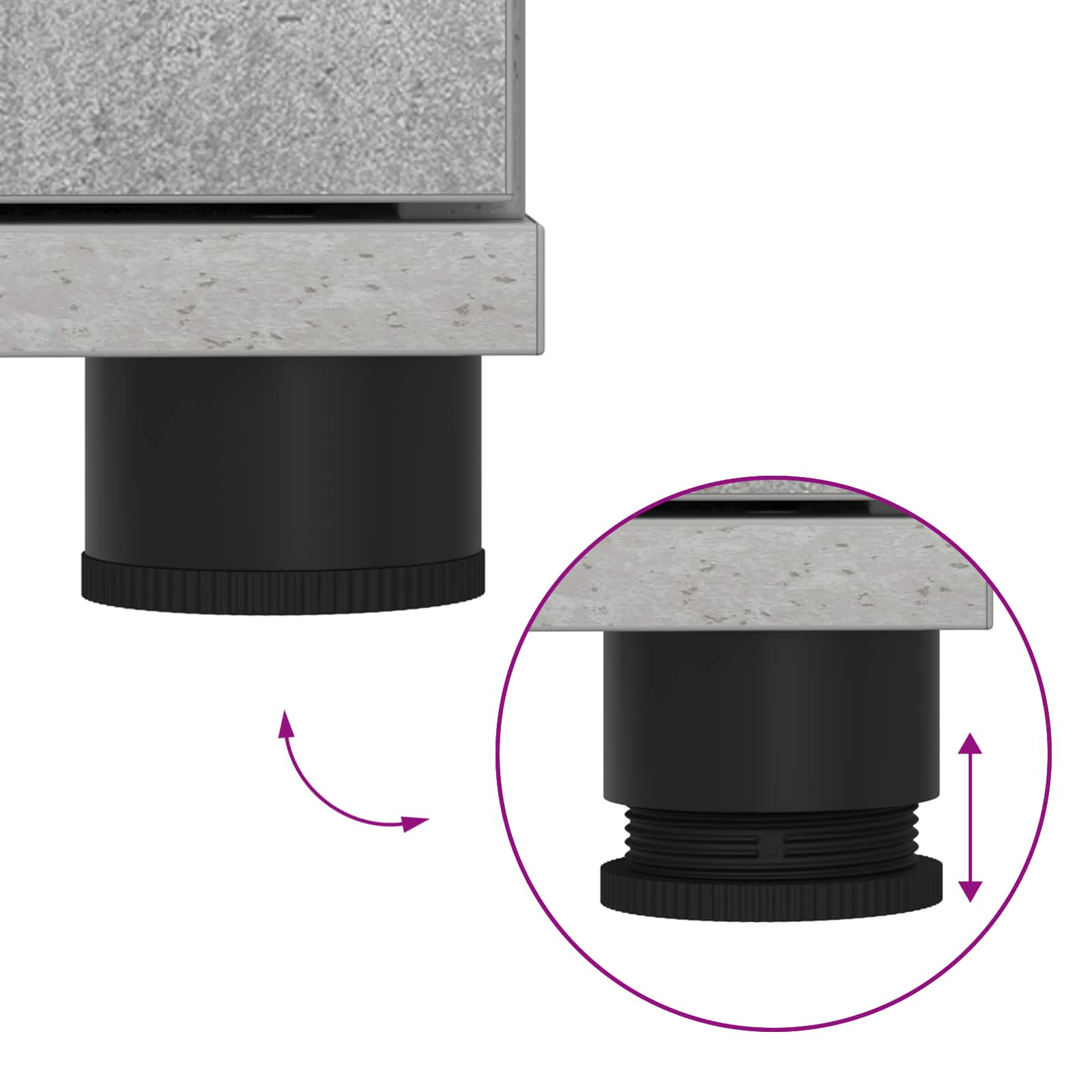 Előtér pad párnával fiókkal beton szürke 80 x 38 x 46 cm