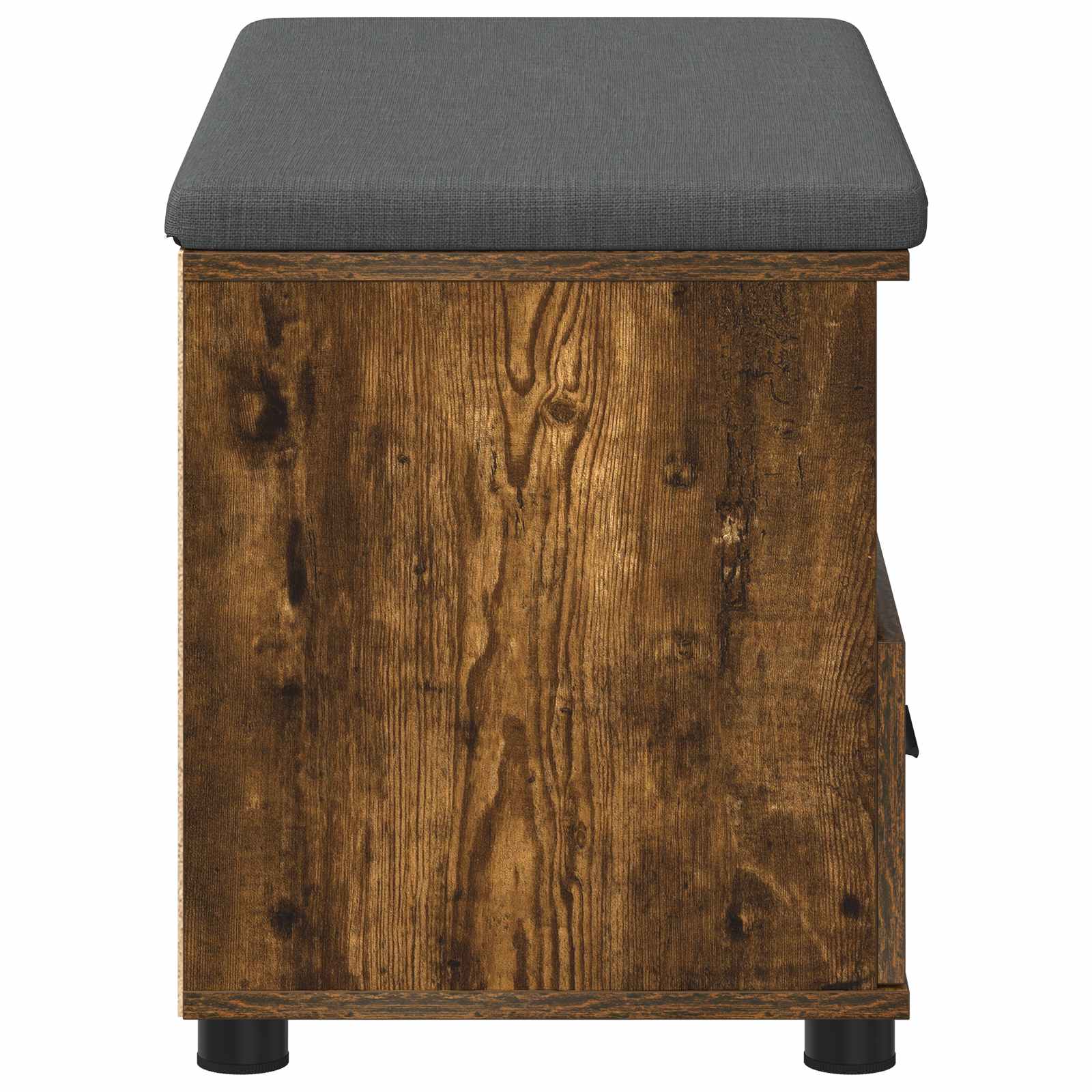 Előtér pad párnával fiókkal füstölt tölgy 80 x 38 x 46 cm