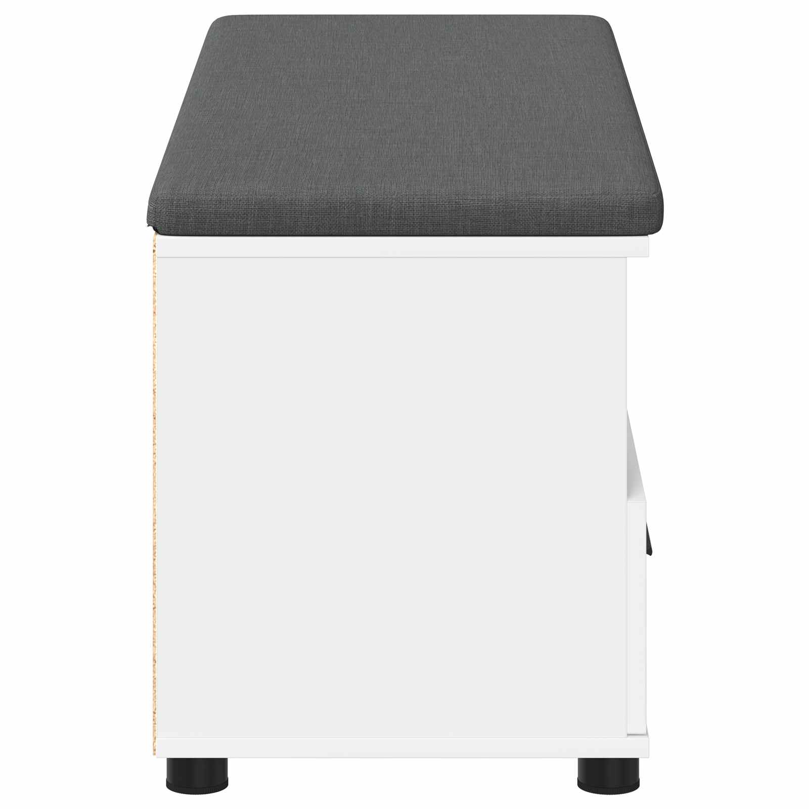 Előtér pad fehér 100 x 38 x 46 cm fűrészpor és kárpit anyag