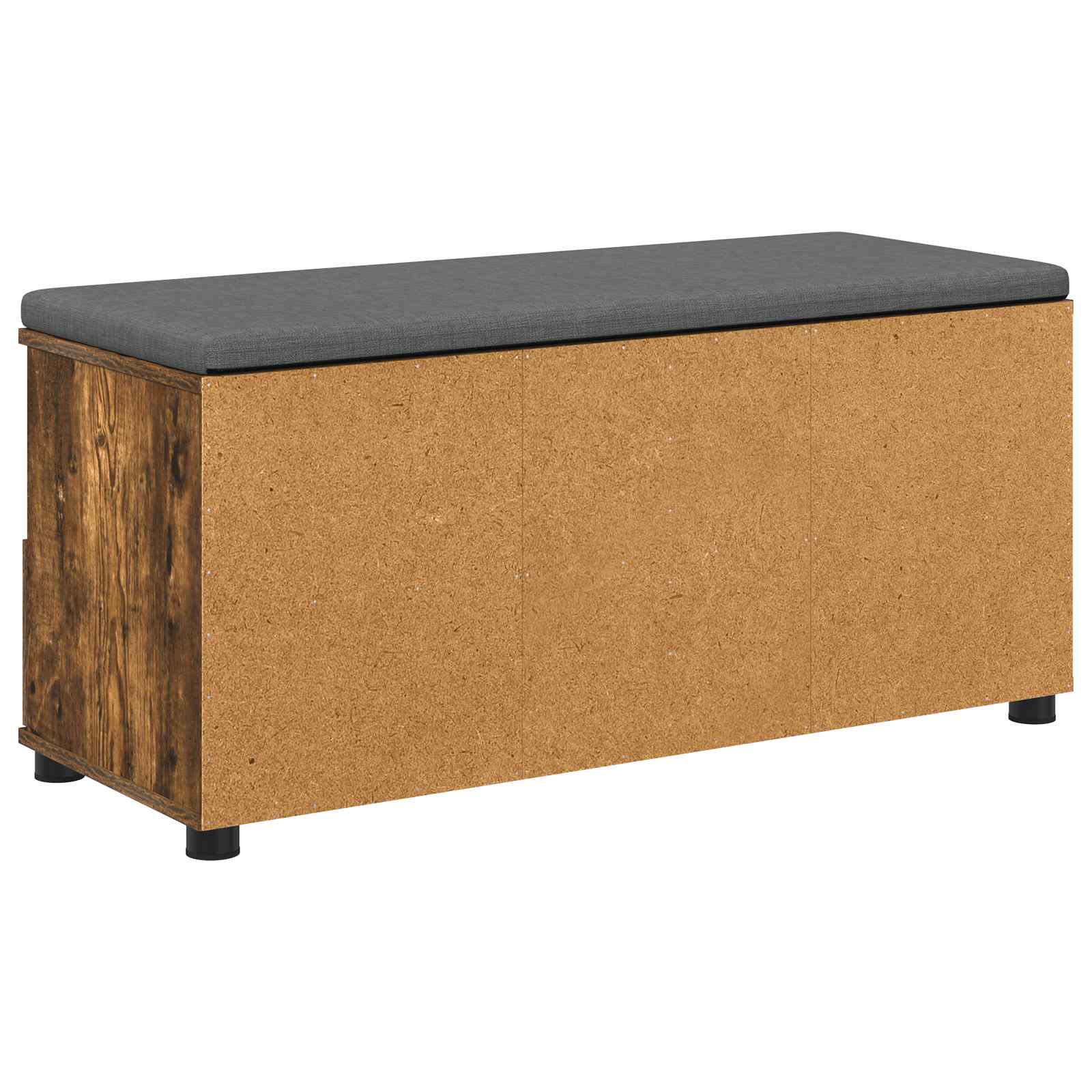 Előtér pad párnával fiókkal füstölt tölgy 100 x 38 x 46 cm