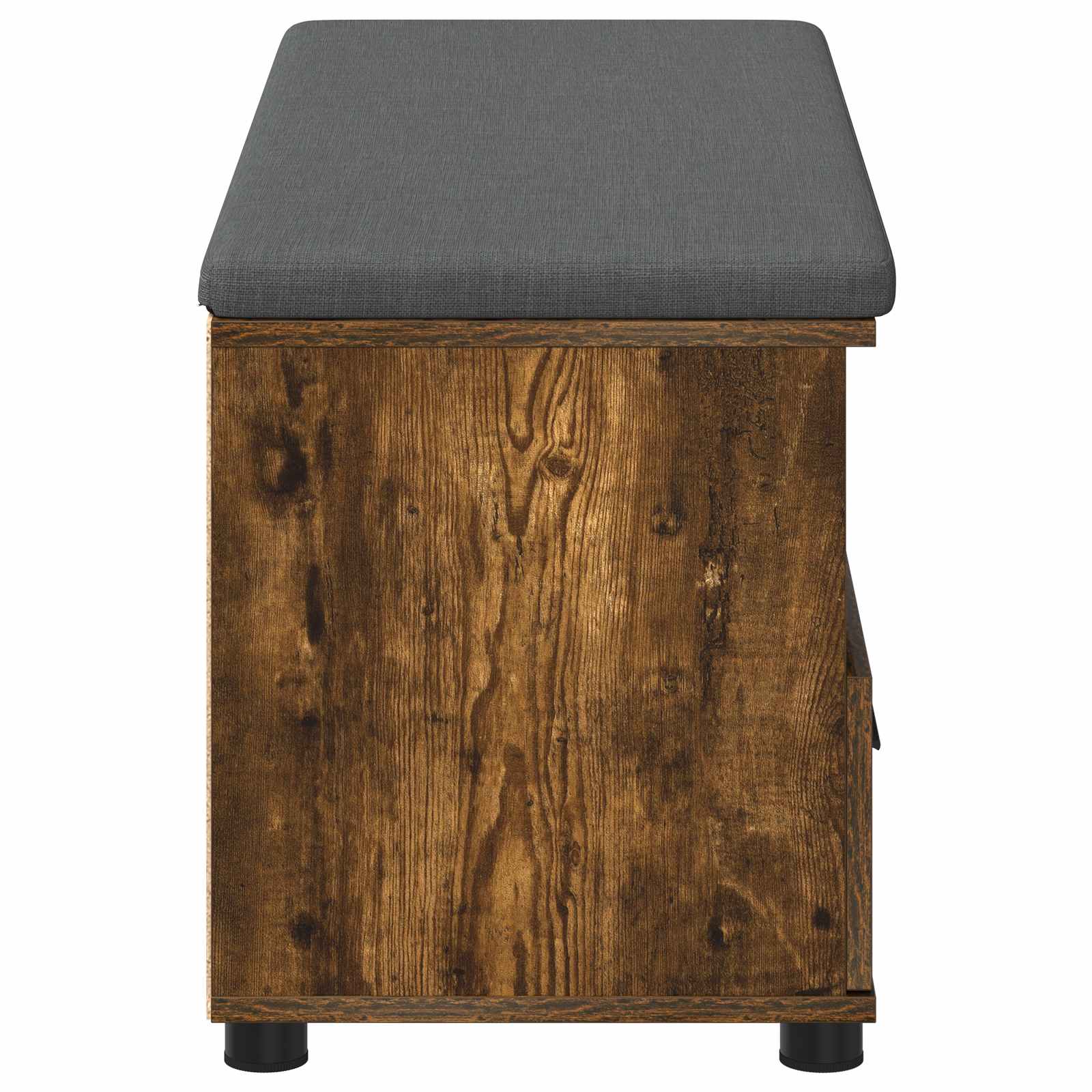 Előtér pad párnával fiókkal füstölt tölgy 100 x 38 x 46 cm