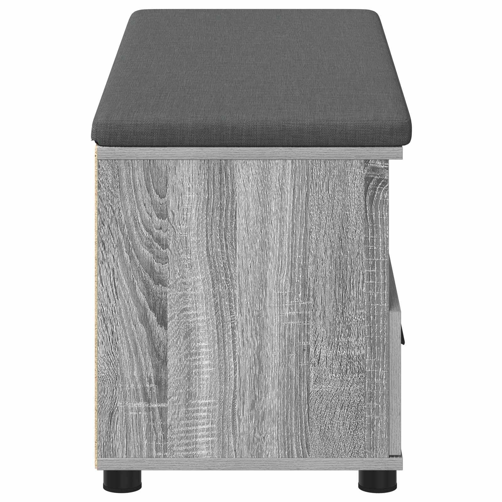 Előtér pad párnával fiókkal szürke sonoma 100 x 38 x 46 cm