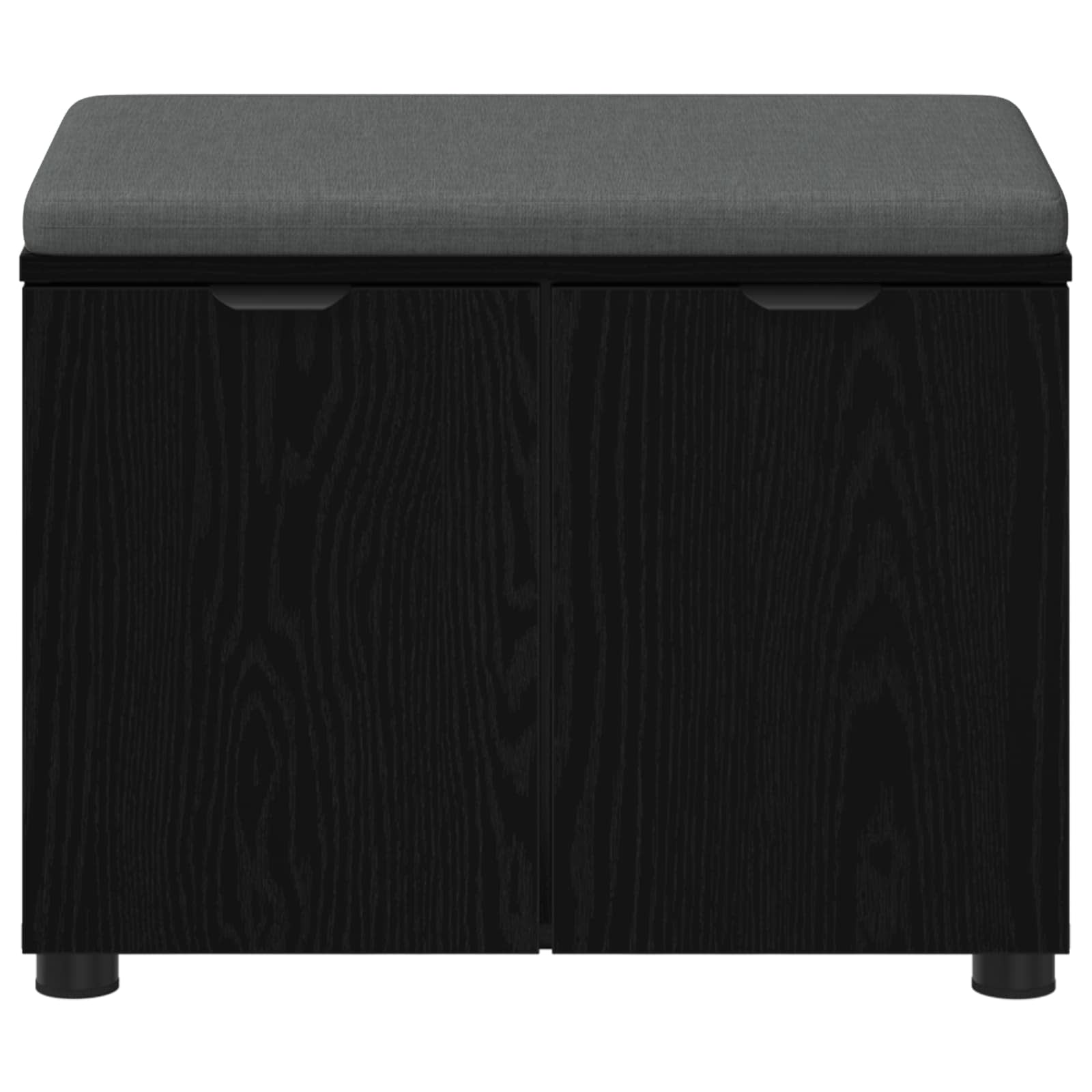 Előtér pad párnával tárolóval fekete tölgy 60 x 38 x 46 cm