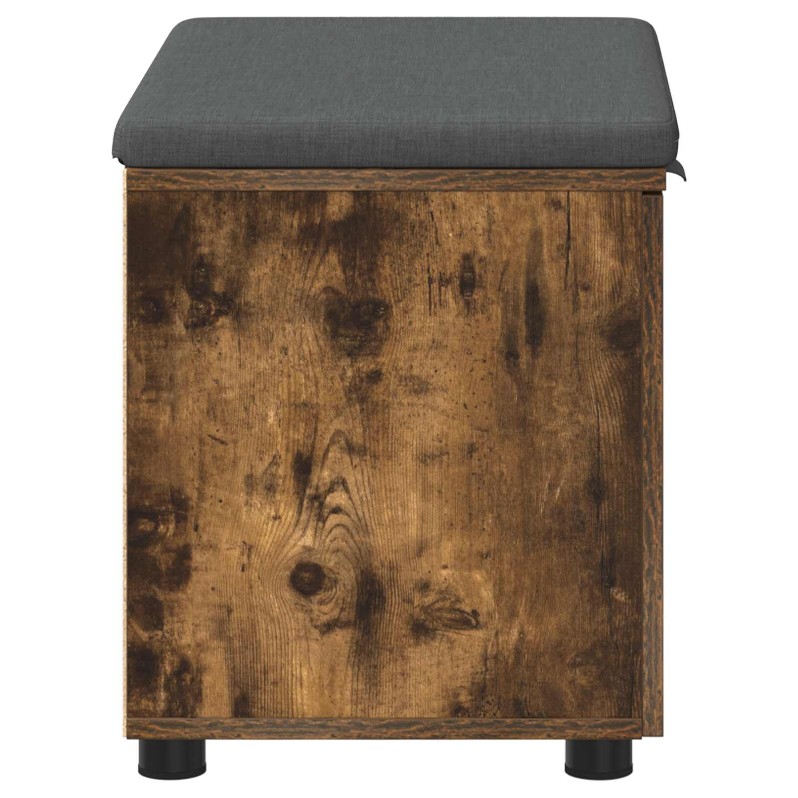 Előtér pad párnával tárolóval füstölt tölgy 60 x 38 x 46 cm