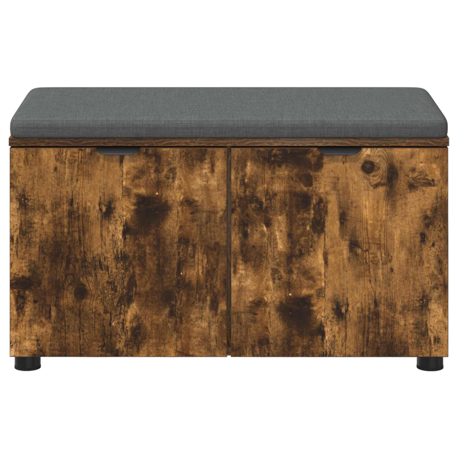 Előtér pad párnával tárolóval füstölt tölgy 80 x 38 x 46 cm