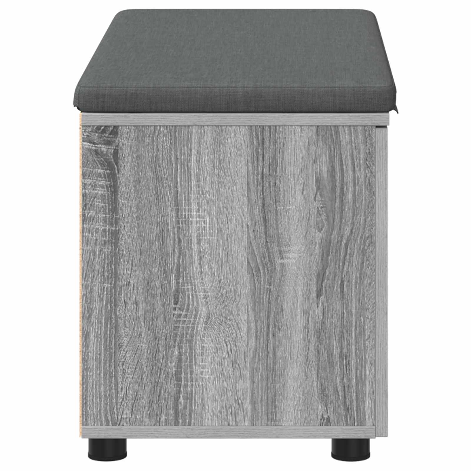 Előtér pad párnával tárolóval szürke sonoma 80 x 38 x 46 cm