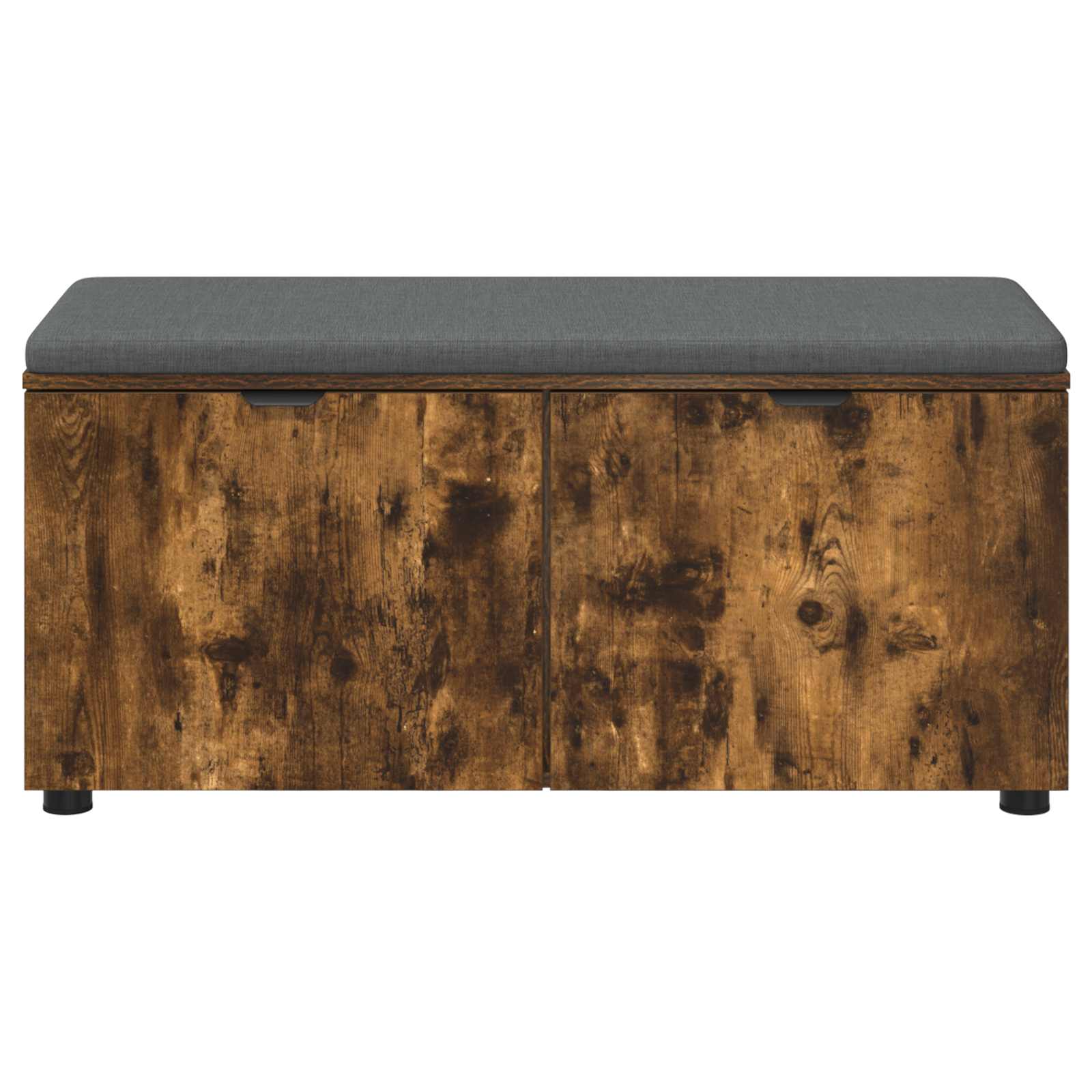 Előtér pad párnával tárolóval füstölt tölgy 100 x 38 x 46 cm