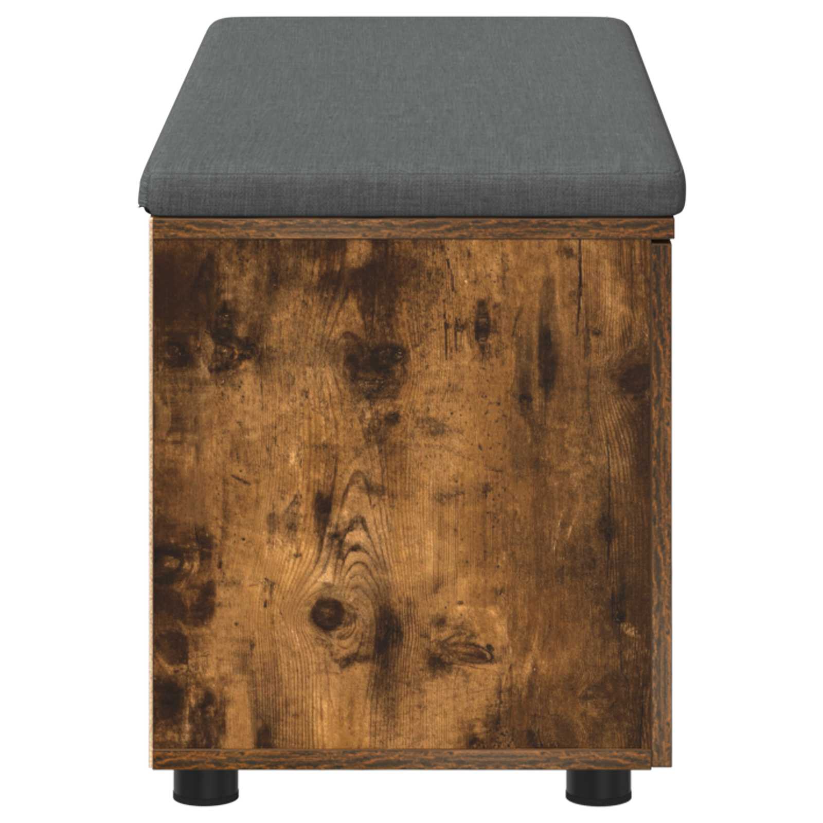 Előtér pad párnával tárolóval füstölt tölgy 100 x 38 x 46 cm