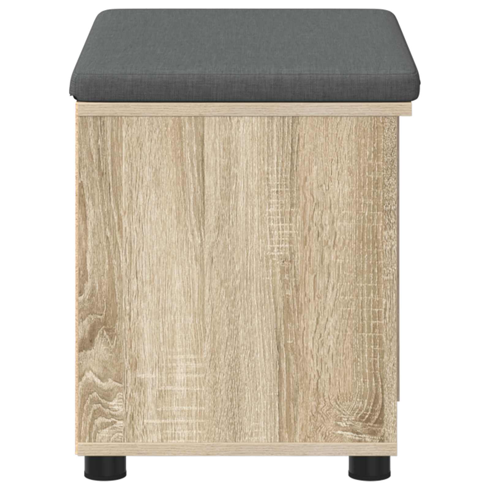 Előtér pad párnával egyszínű sonoma tölgy 60 x 38 x 46 cm