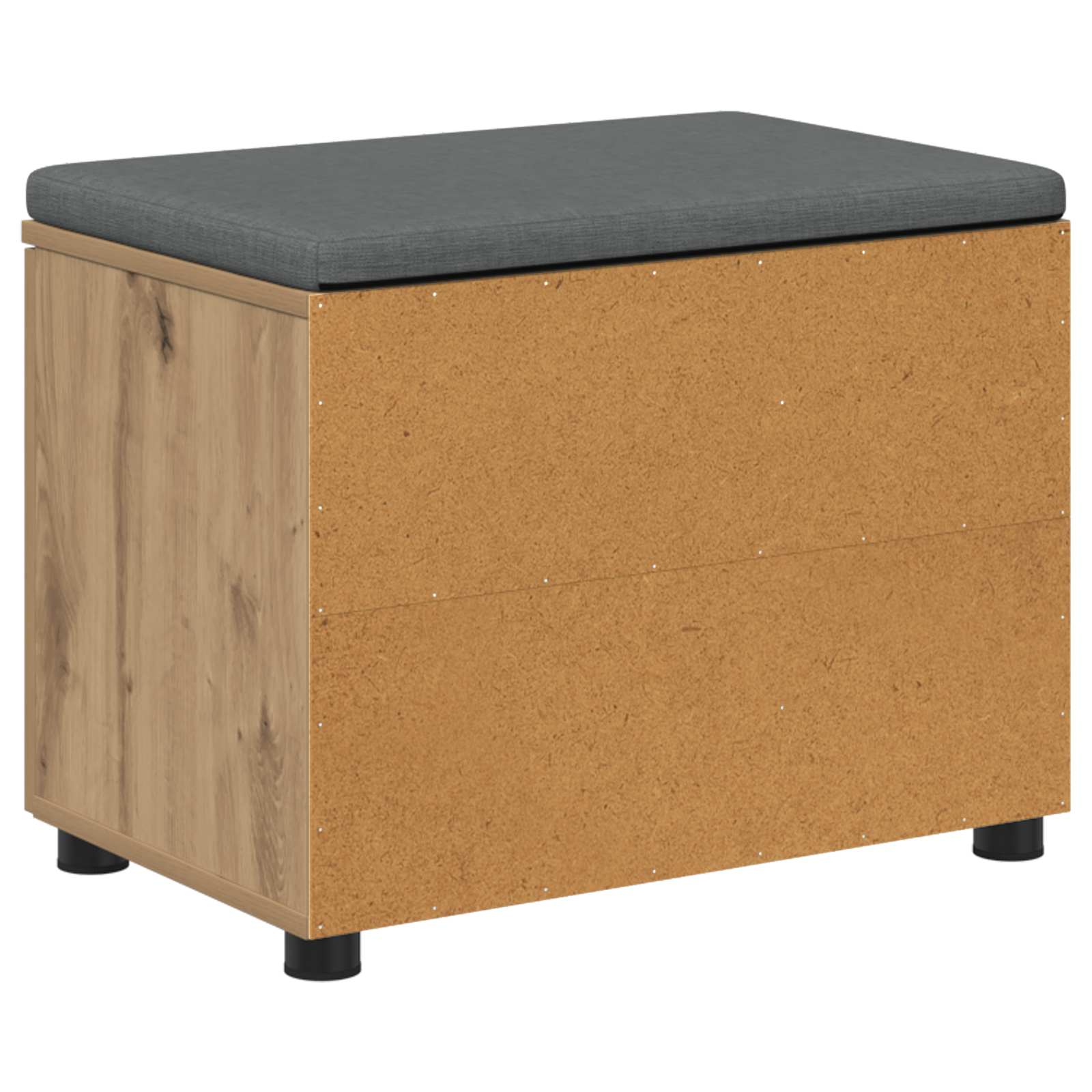 Előtér pad párnával egyszínű artisan tölgy 60 x 38 x 46 cm