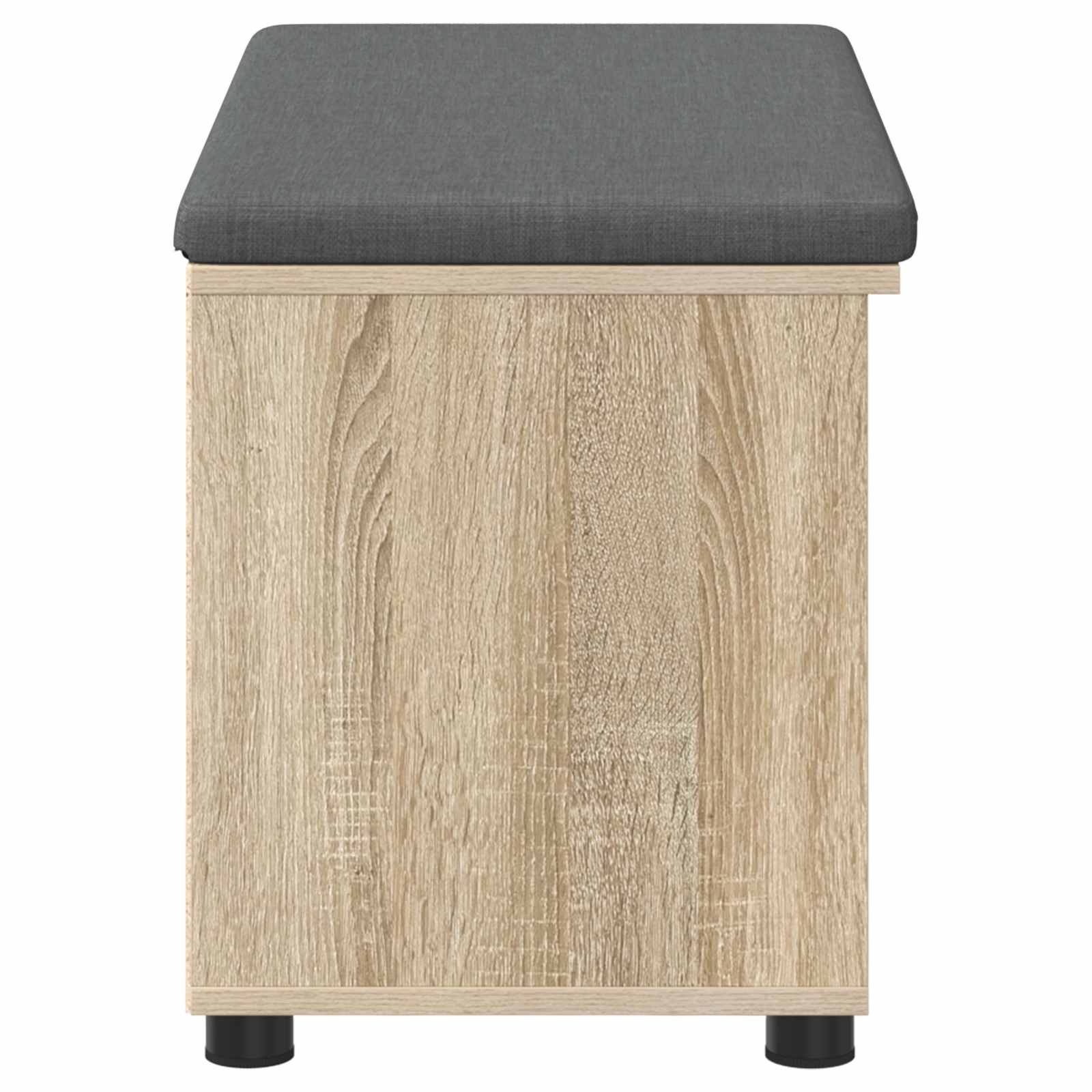 Előtér pad párnával egyszínű sonoma tölgy 80 x 38 x 46 cm