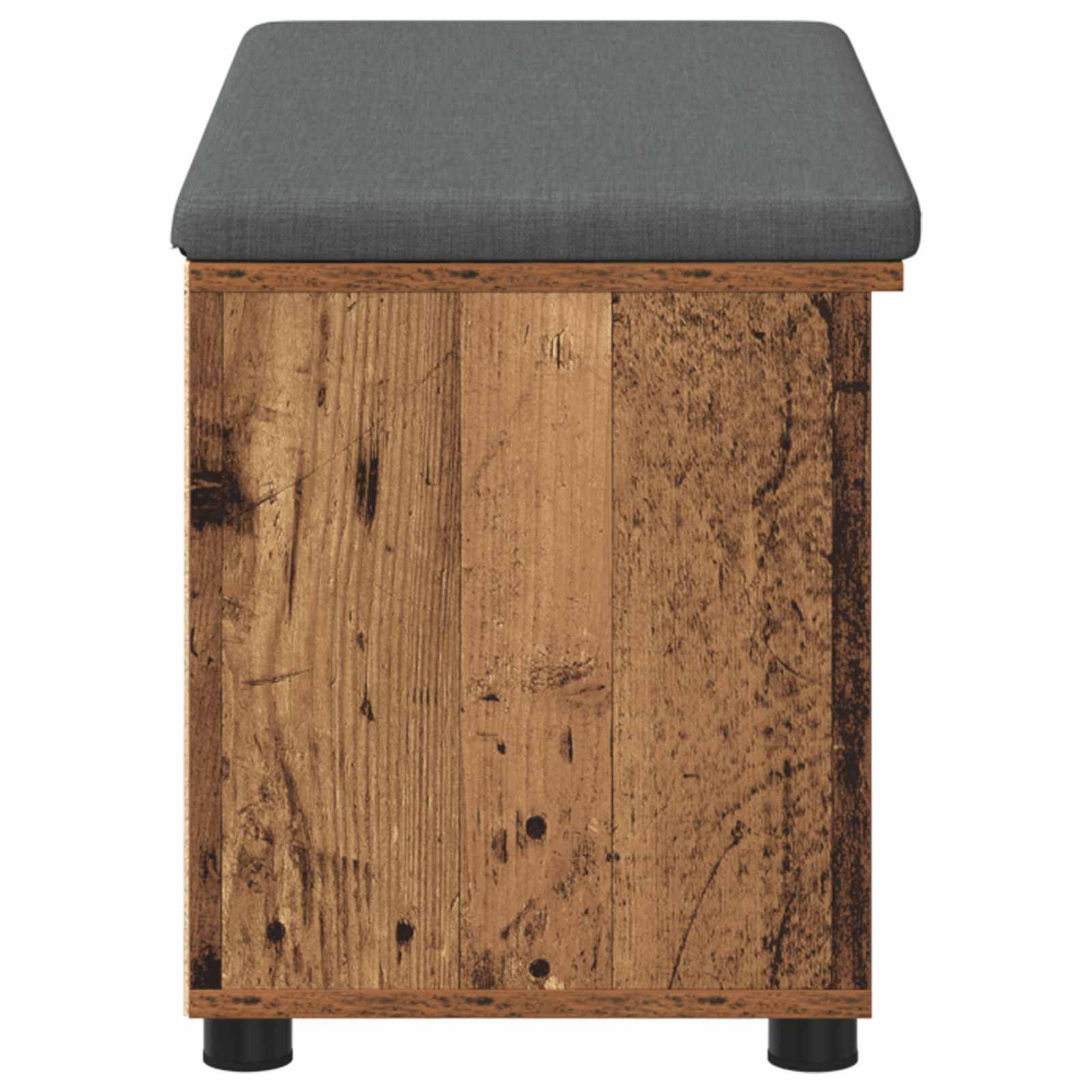 Előtér pad párnával egyszínű öreg fa 80 x 38 x 46 cm