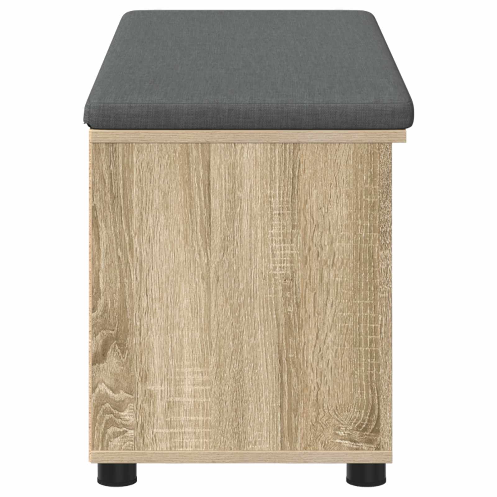 Előtér pad párnával egyszínű sonoma tölgy 100 x 38 x 46 cm