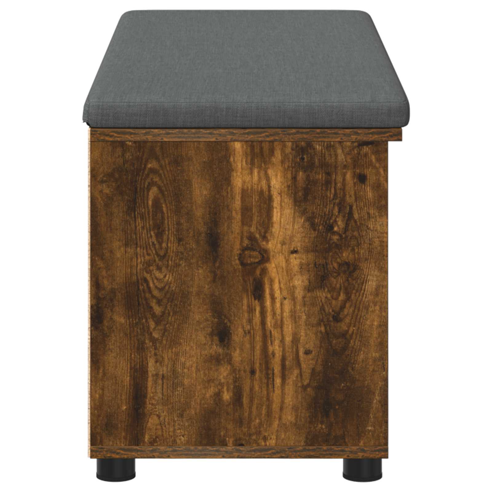 Előtér pad párnával egyszínű füstölt tölgy 100 x 38 x 46 cm