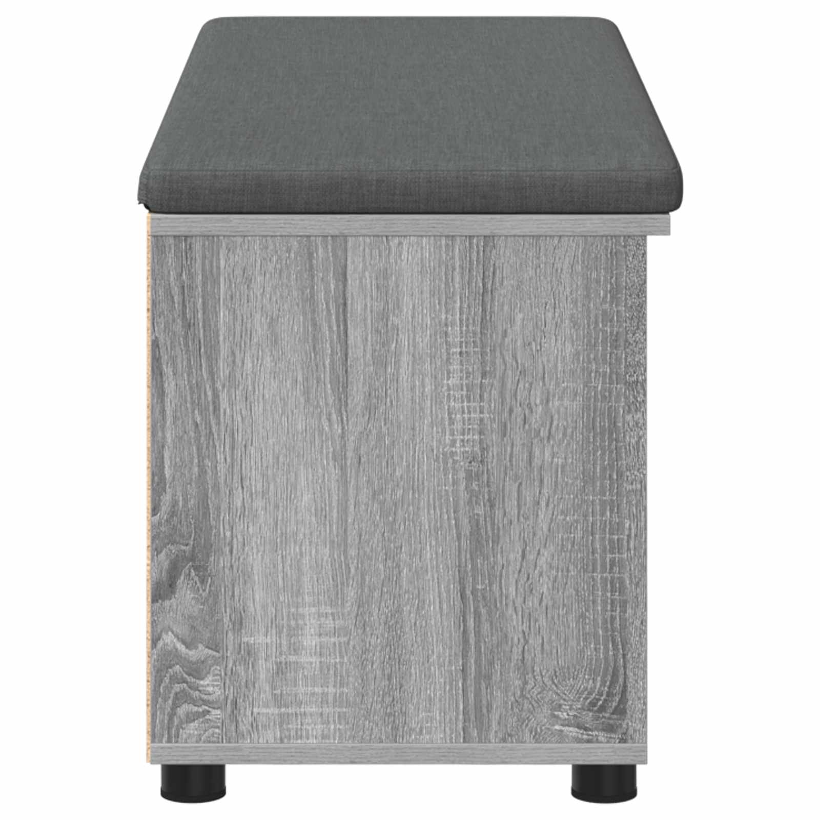 Előtér pad párnával egyszínű szürke sonoma 100 x 38 x 46 cm