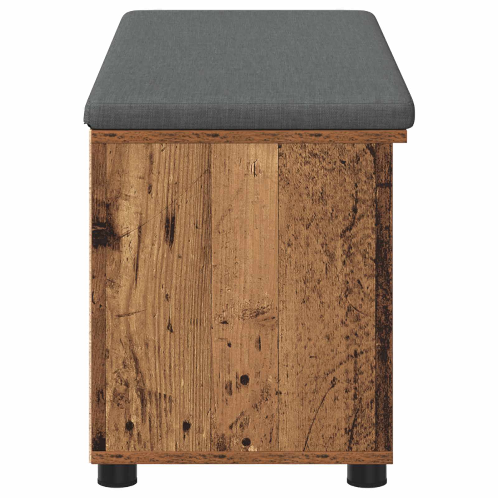 Előtér pad párnával egyszínű öreg fa 100 x 38 x 46 cm