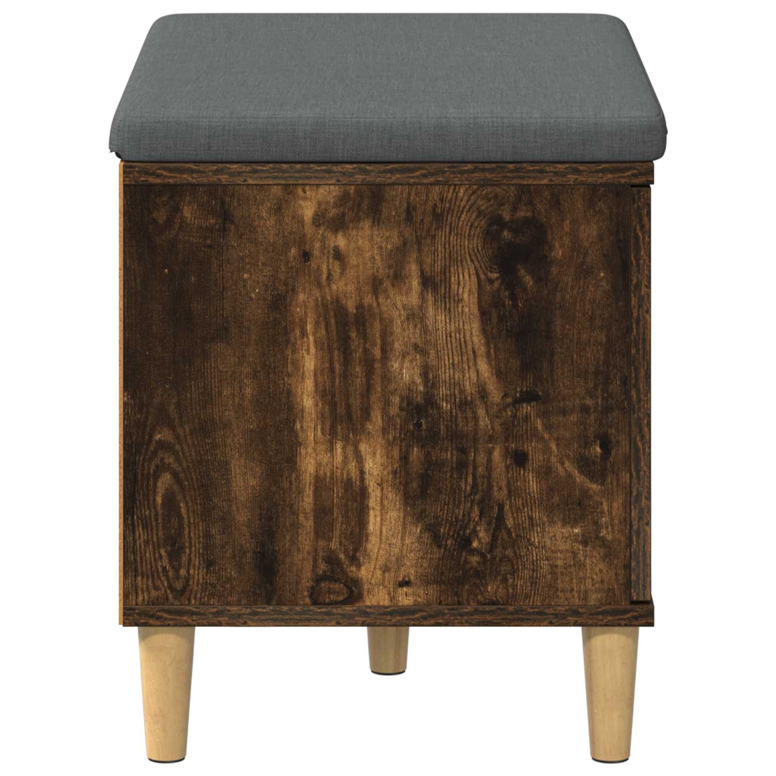 Előtér pad párnával tárolóval füstölt tölgy 60 x 38 x 46 cm