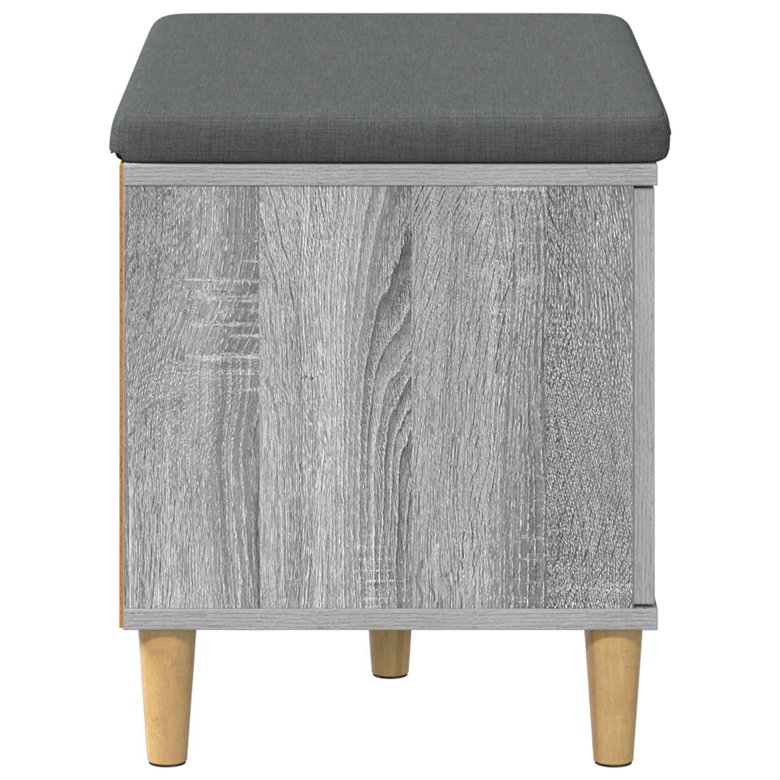 Előtér pad párnával tárolóval szürke sonoma 60 x 38 x 46 cm