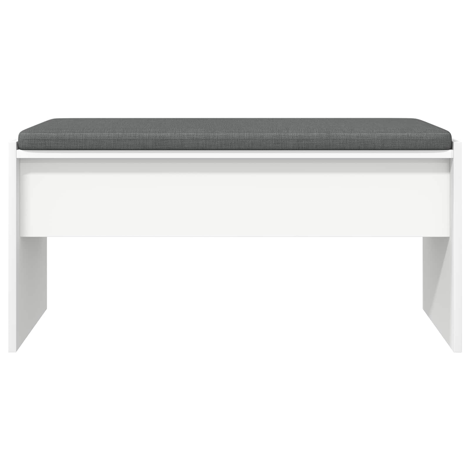 Előtér pad párnával fehér 80 x 38 x 46 cm