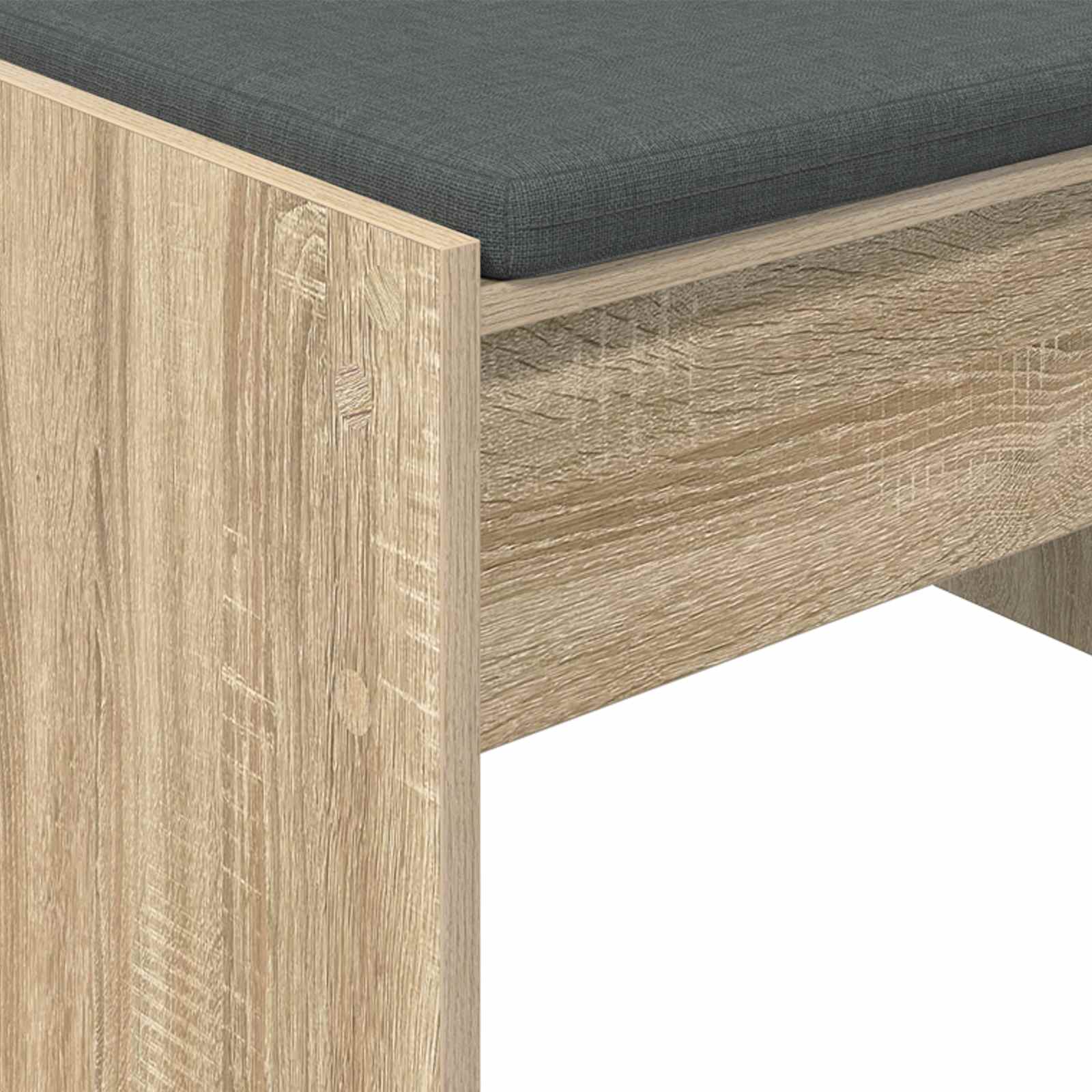 Előtér pad párnával sonoma tölgy 80 x 38 x 46 cm