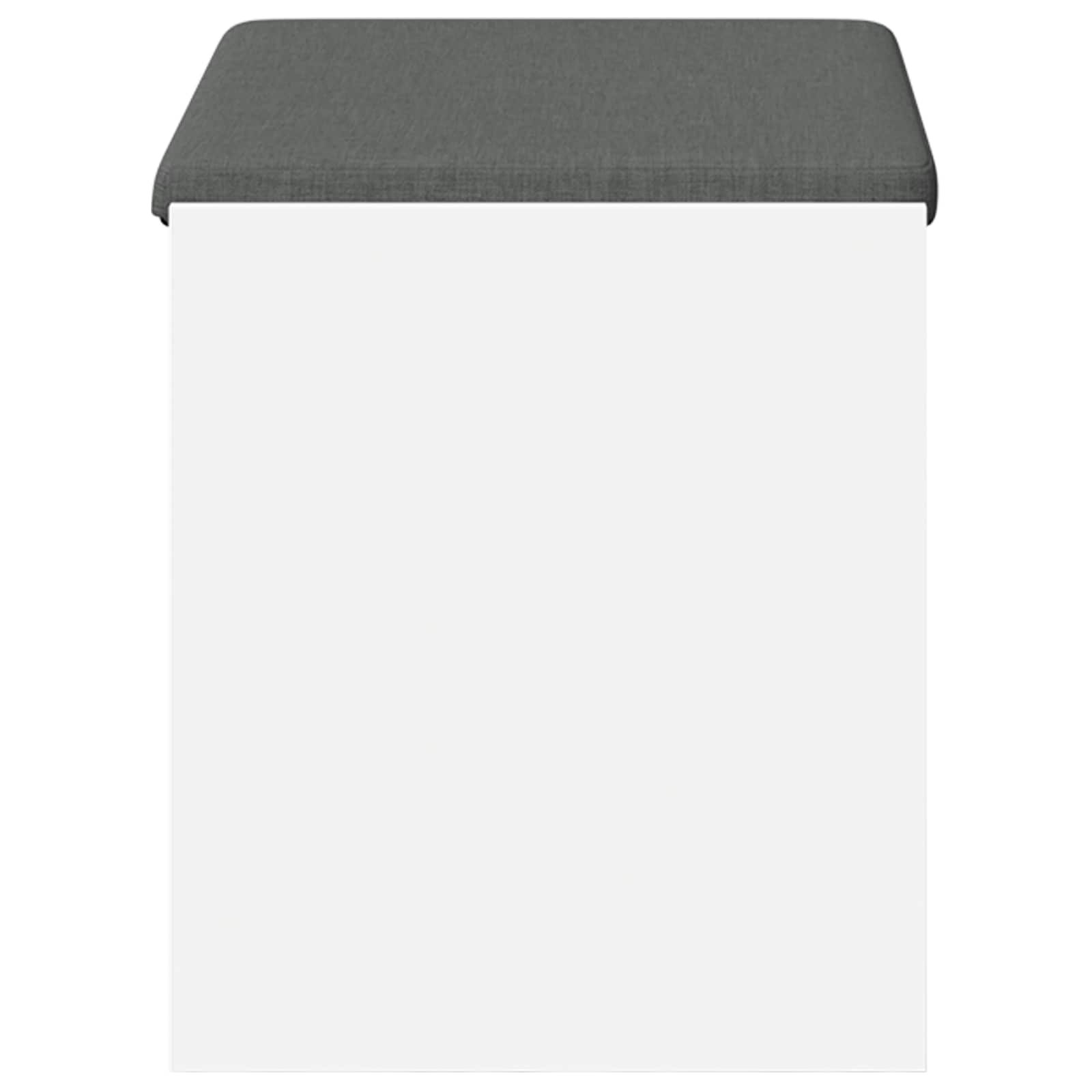 Előtér pad párnával fehér 63 x 38 x 45 cm műanyag fa és szövet