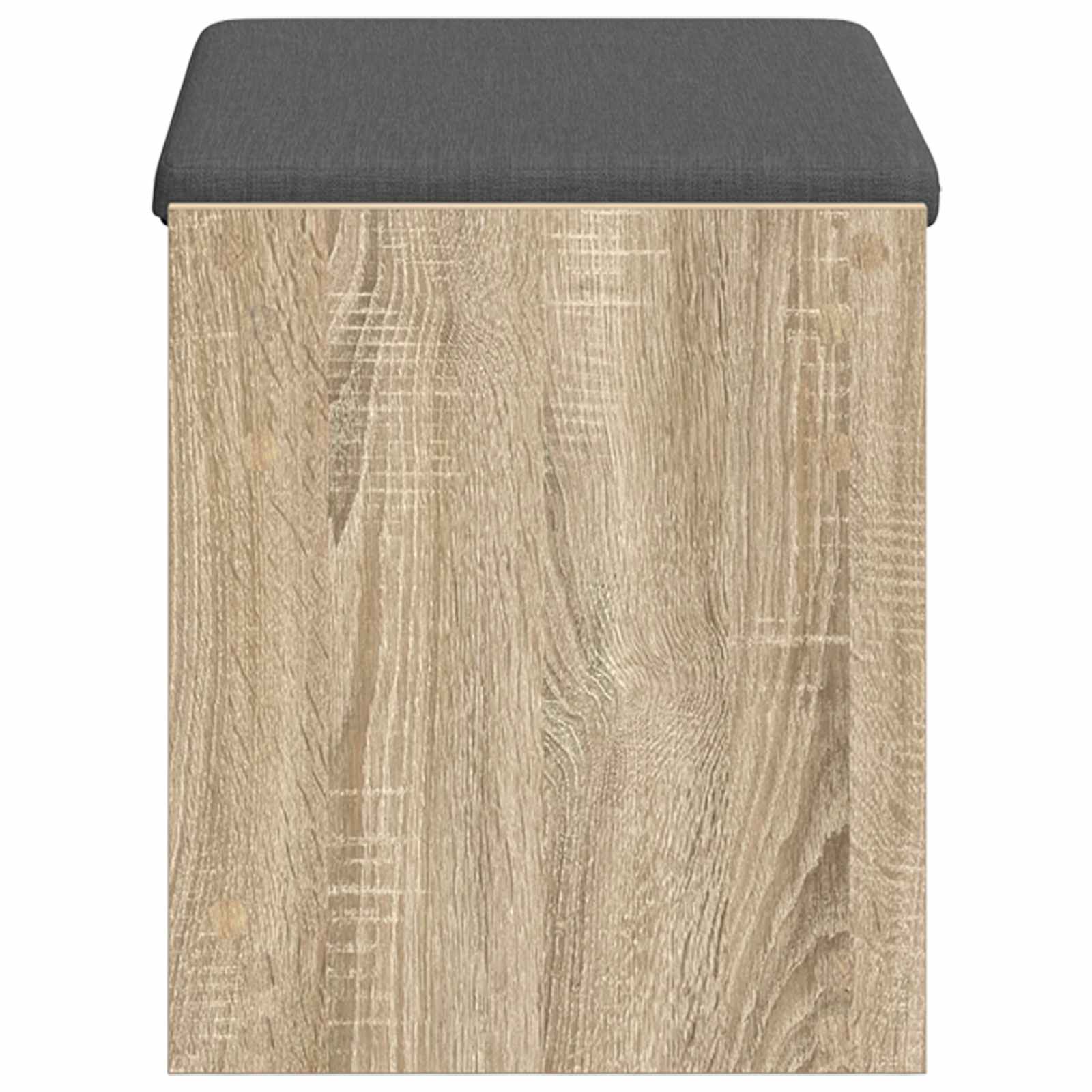 Előtér pad sonoma tölgy 63 x 38 x 45 cm műanyag fa és szövet