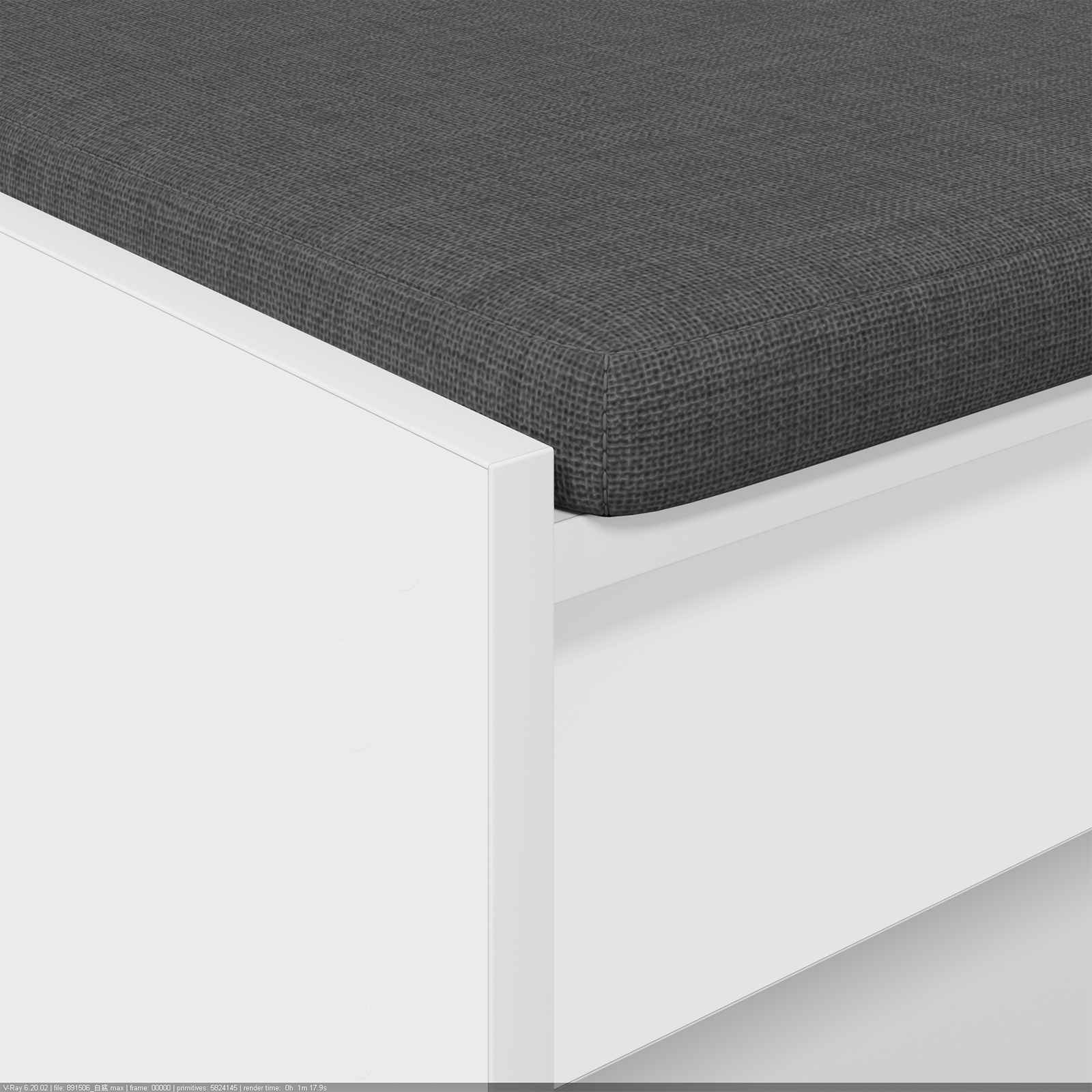 Előtér pad párnával polcokkal tárolóval fehér 100 x 38 x 46 cm