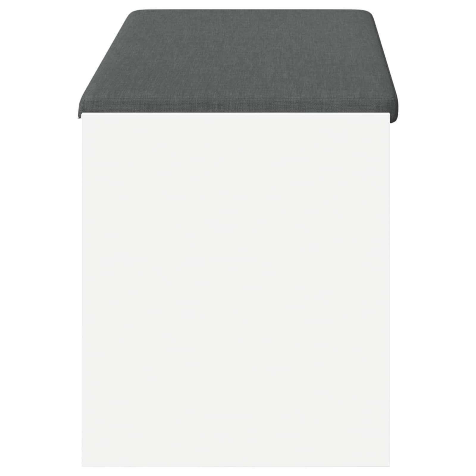 Előtér pad párnával polcokkal tárolóval fehér 100 x 38 x 46 cm