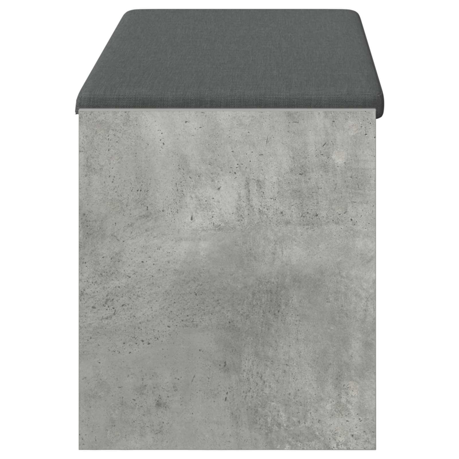 Előtér pad párnával polcokkal beton szürke 100 x 38 x 46 cm