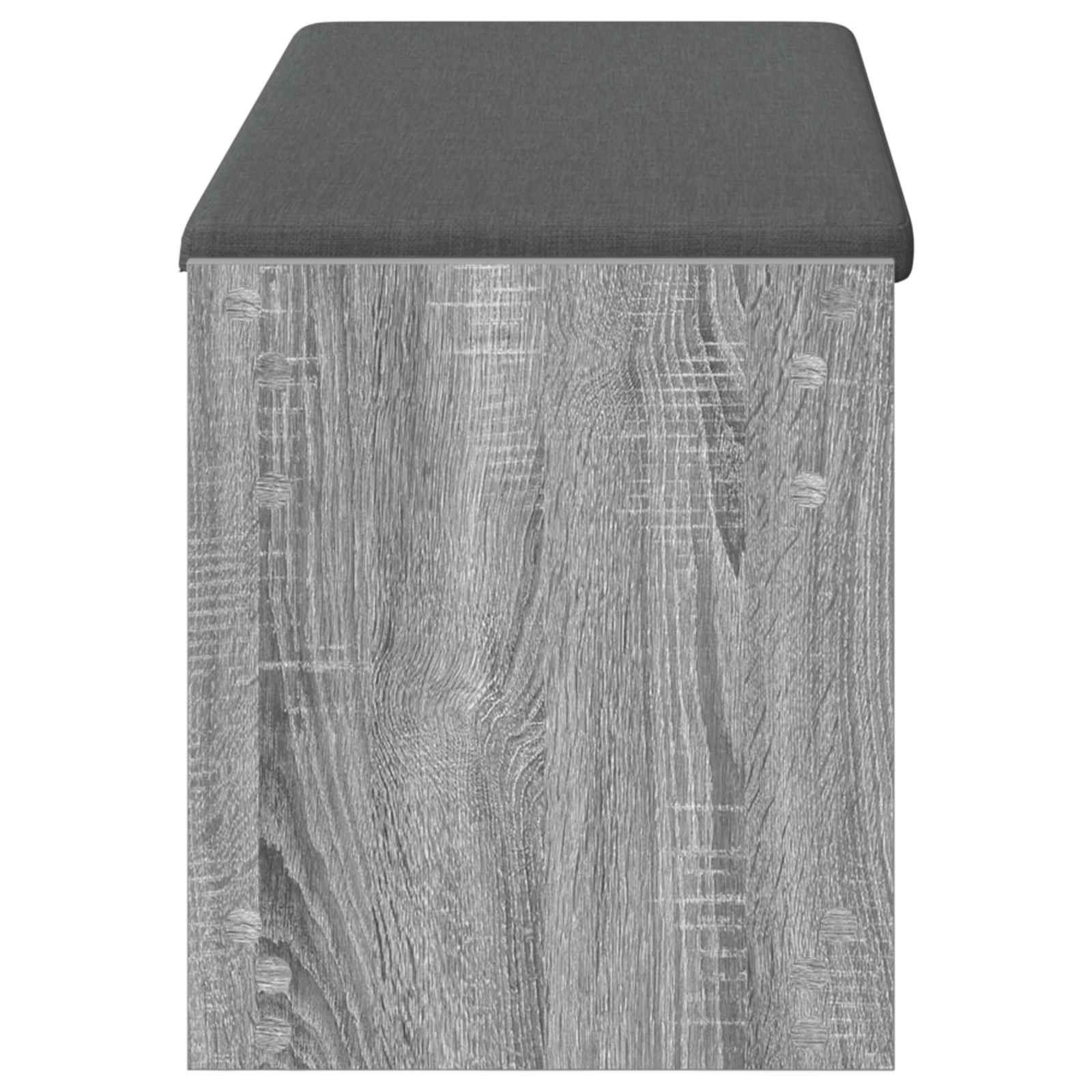 Előtér pad párnával polcokkal szürke sonoma 100 x 38 x 46 cm