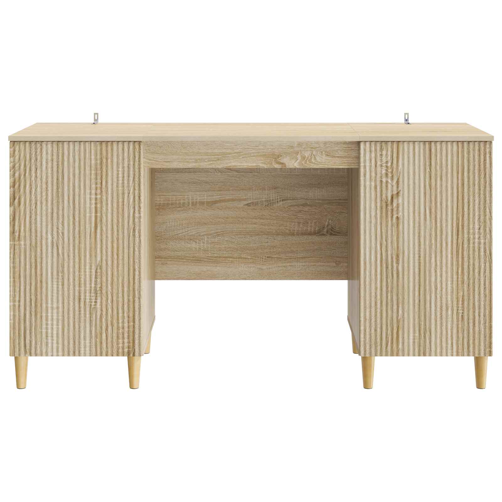 Asztal polcokkal sonoma tölgy 142,5 x 50 x 75 cm szerelt fa