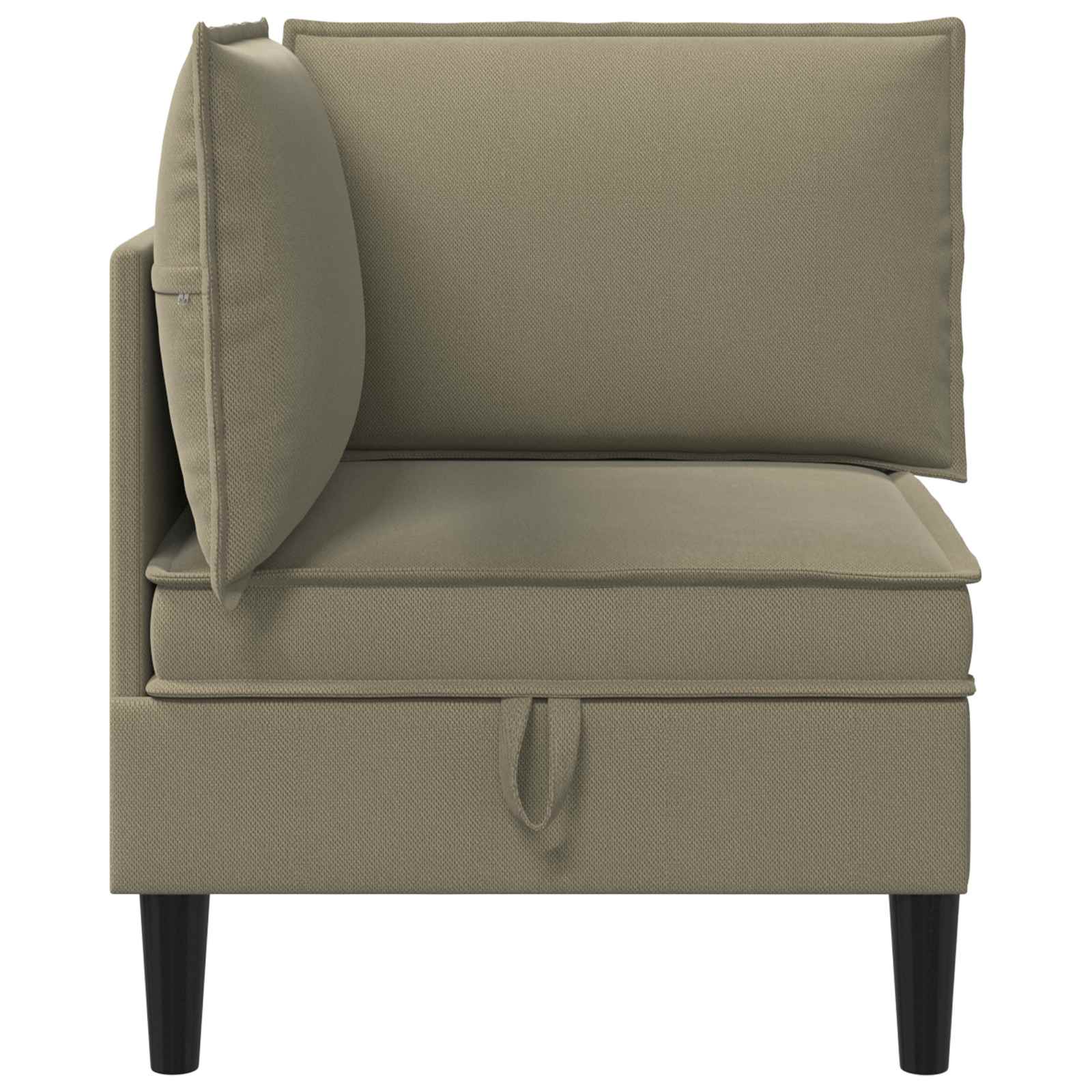 Sarok sofa tárolóval khaki bársony