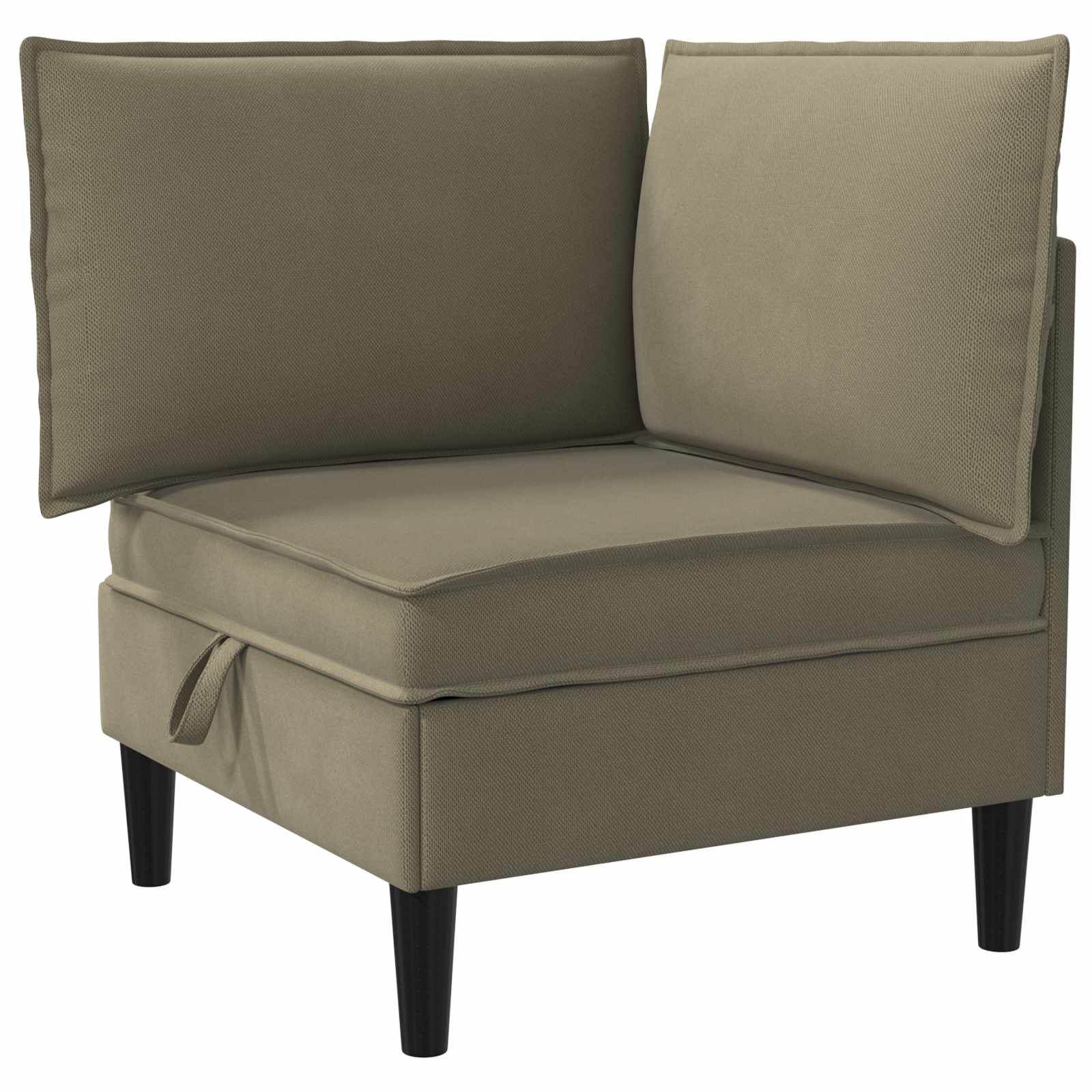 Sarok sofa tárolóval khaki bársony