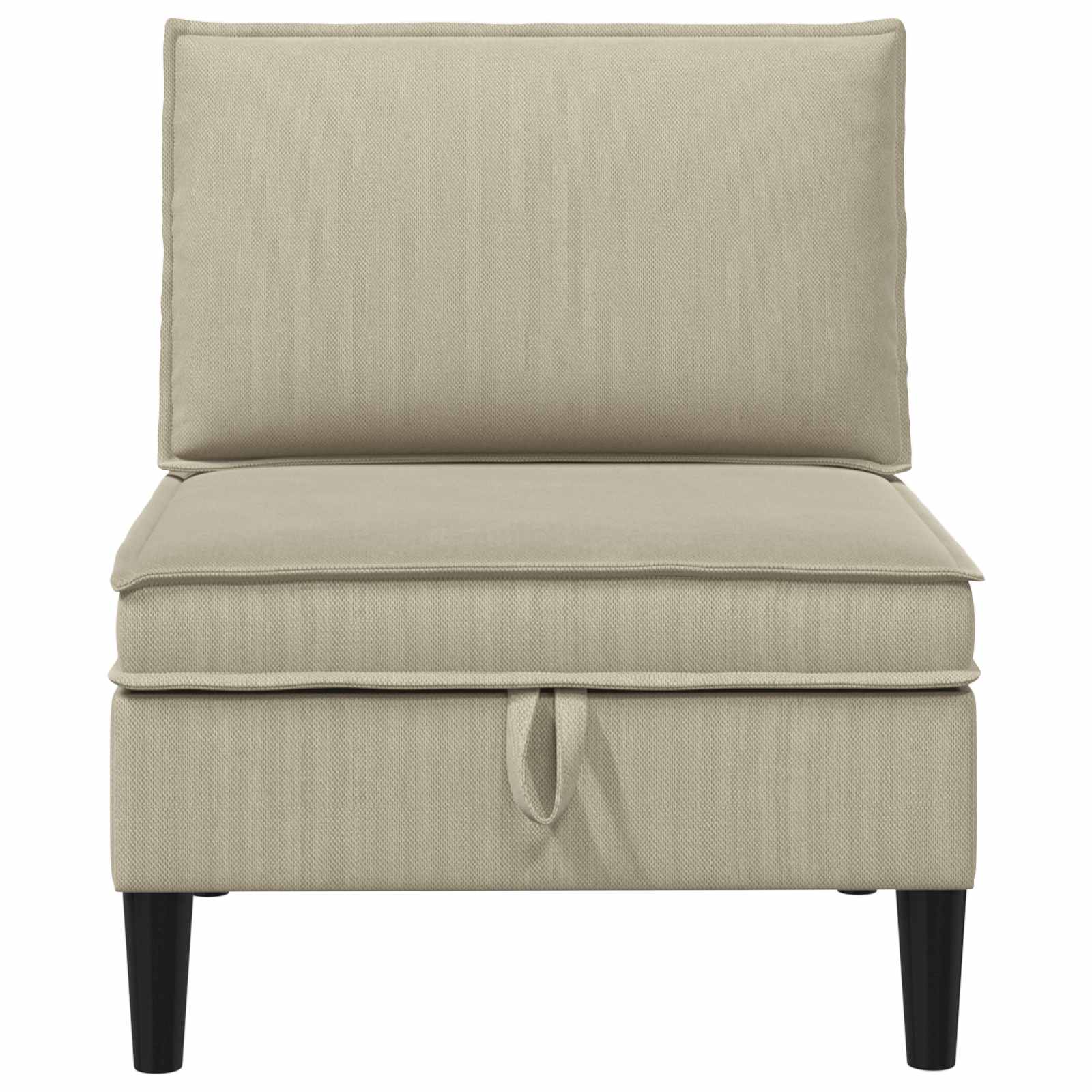 Középső sofa tárolóval homokszín bársony