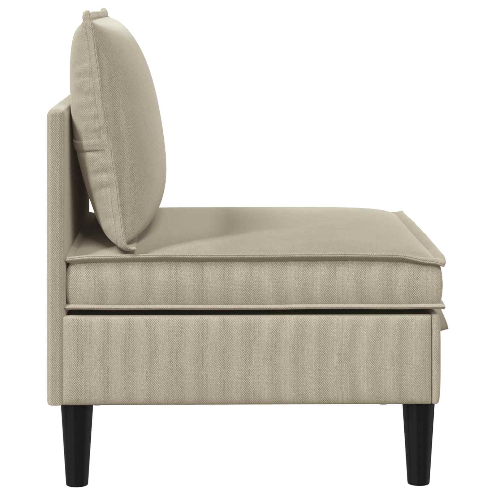 Középső sofa tárolóval homokszín bársony