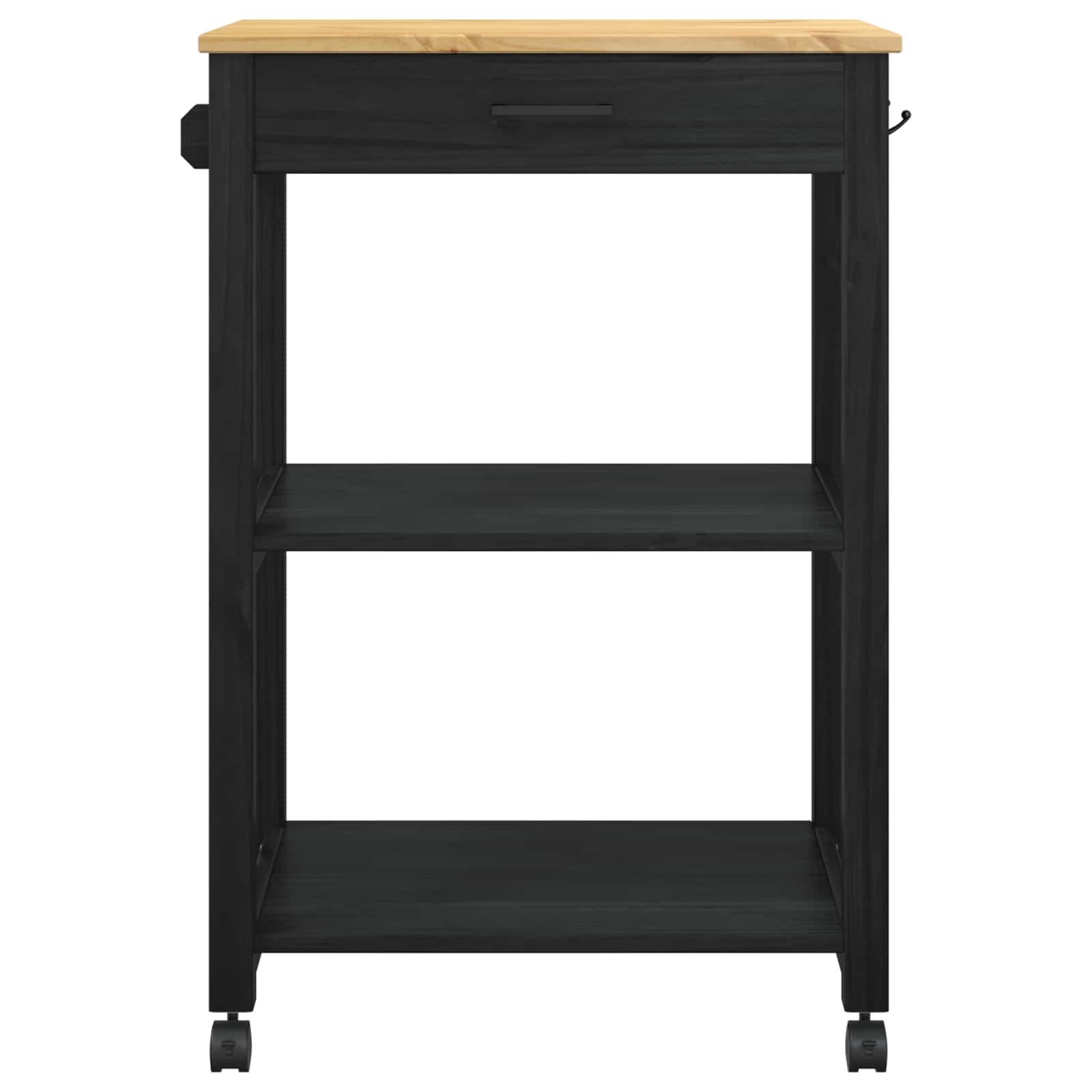 Konyhai kocsi egyszínű fekete 88,5 x 40 x 60 cm