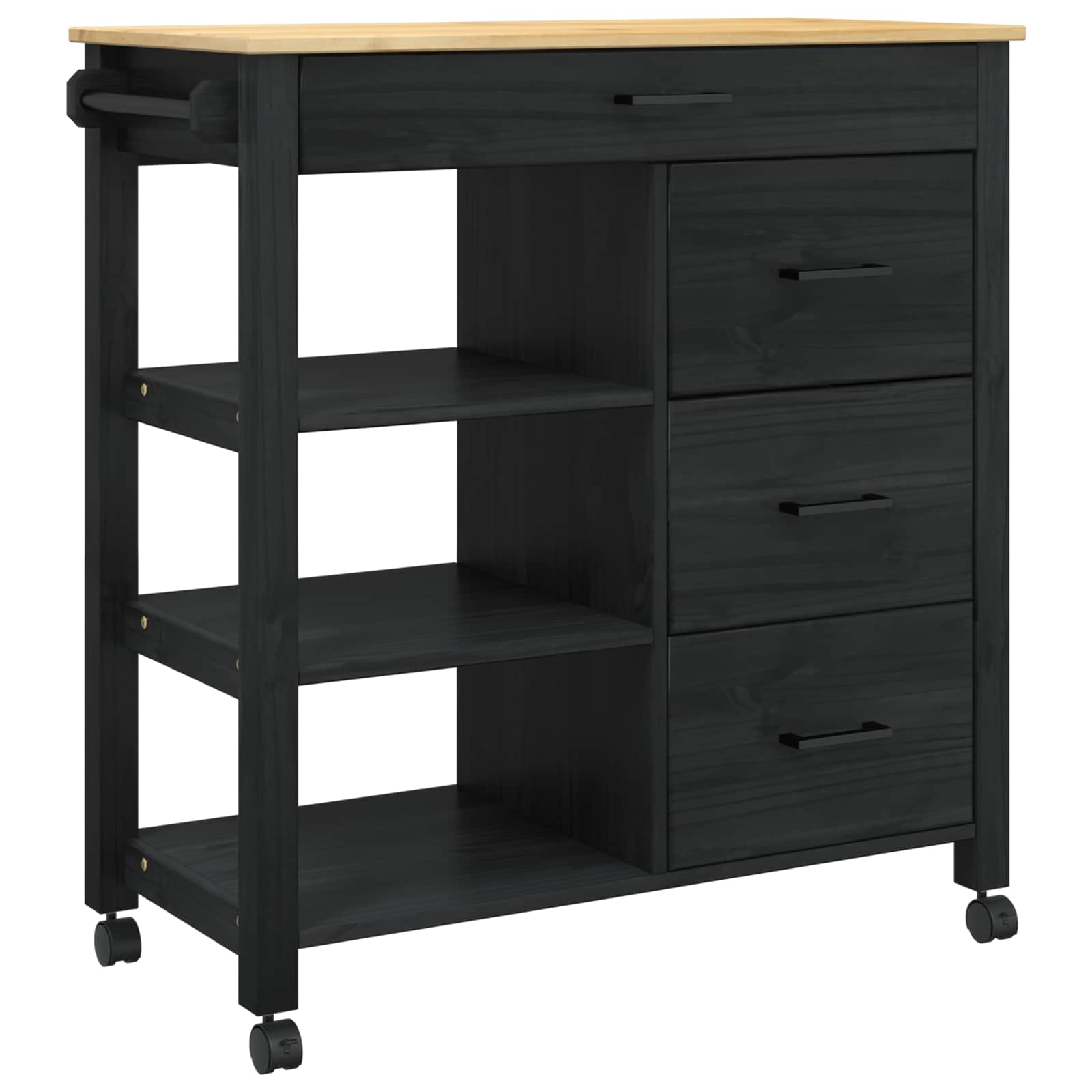 Konyhai kocsi fekete