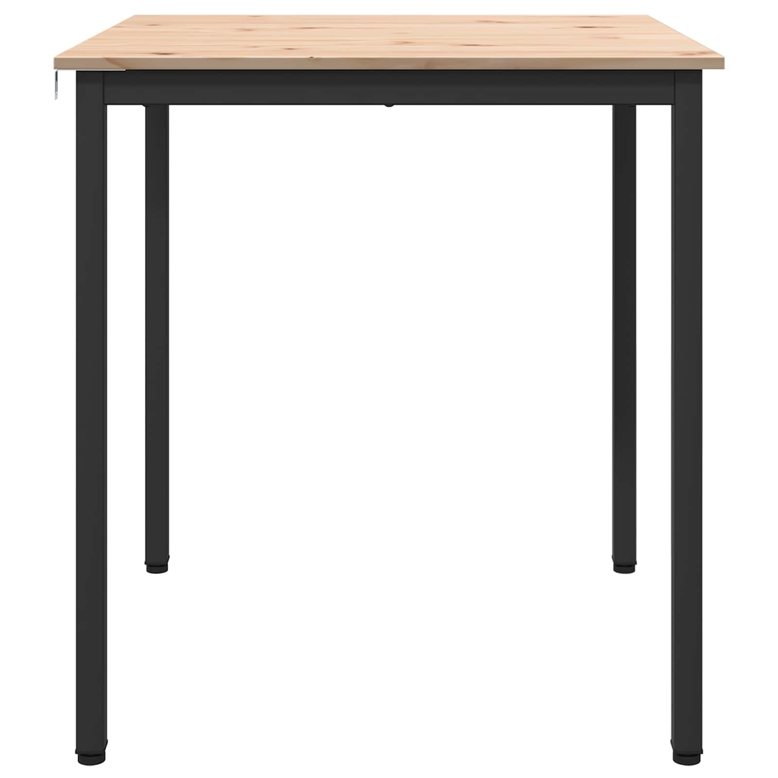 Étkezőasztal természetes 70 x 70 x 75 cm tömör fenyőfa