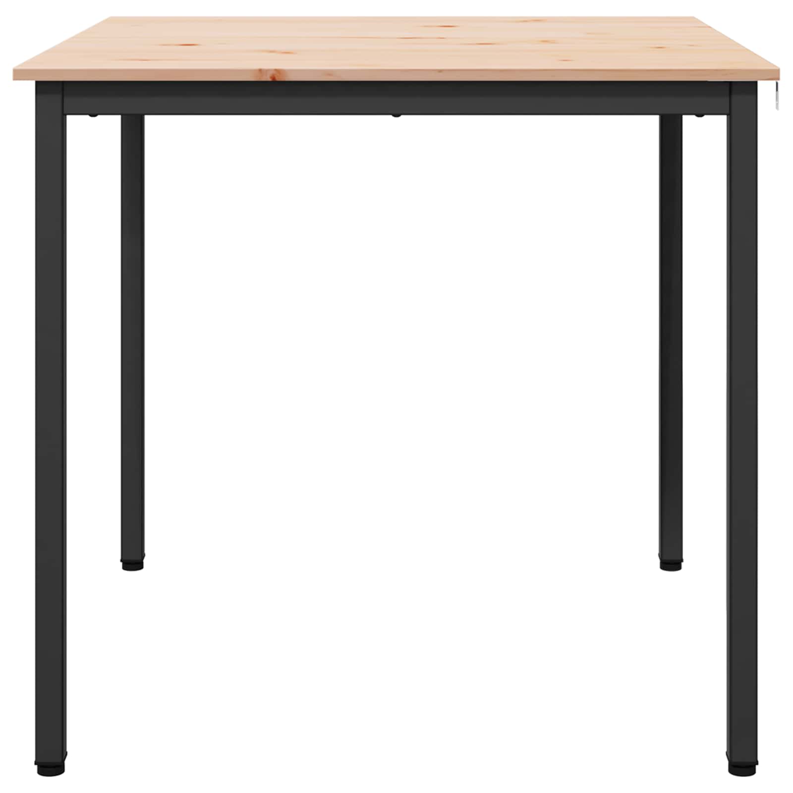 Étkezőasztal természetes 80 x 80 x 75 cm tömör fenyőfa