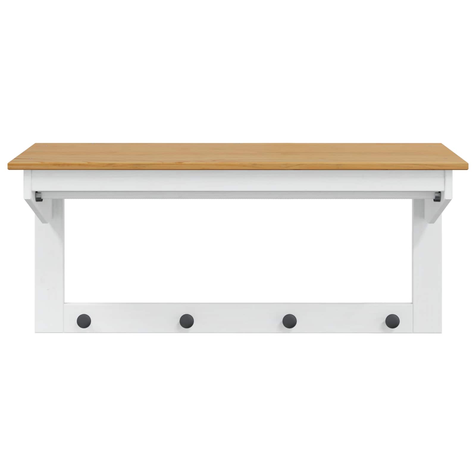 Kabáthorog hill fehér és mézbarna 90 x 35 x 41.5 cm tömör fenyő