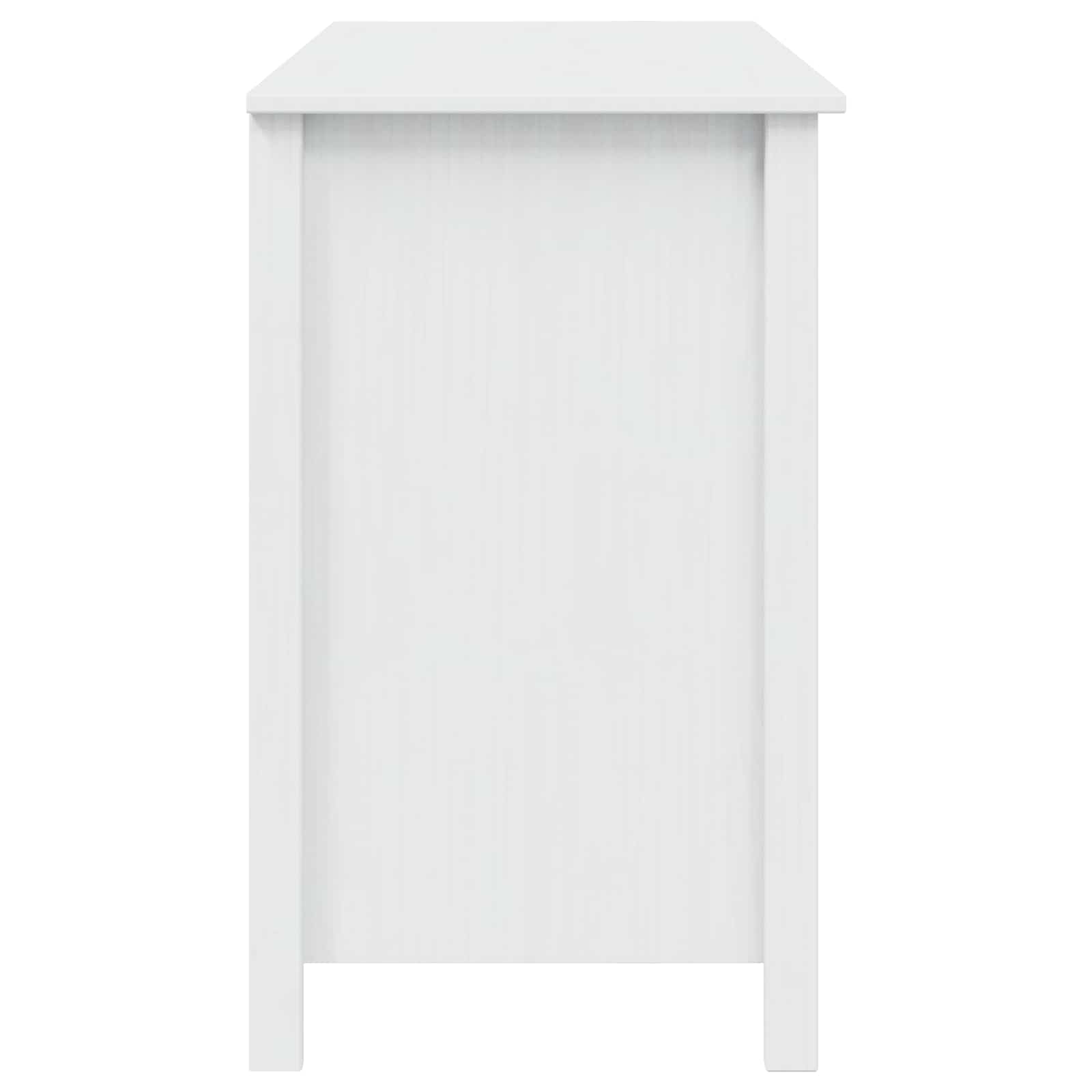 Fiókos asztal fiókkal fehér 100 x 45 x 74 cm tömör fenyőfa