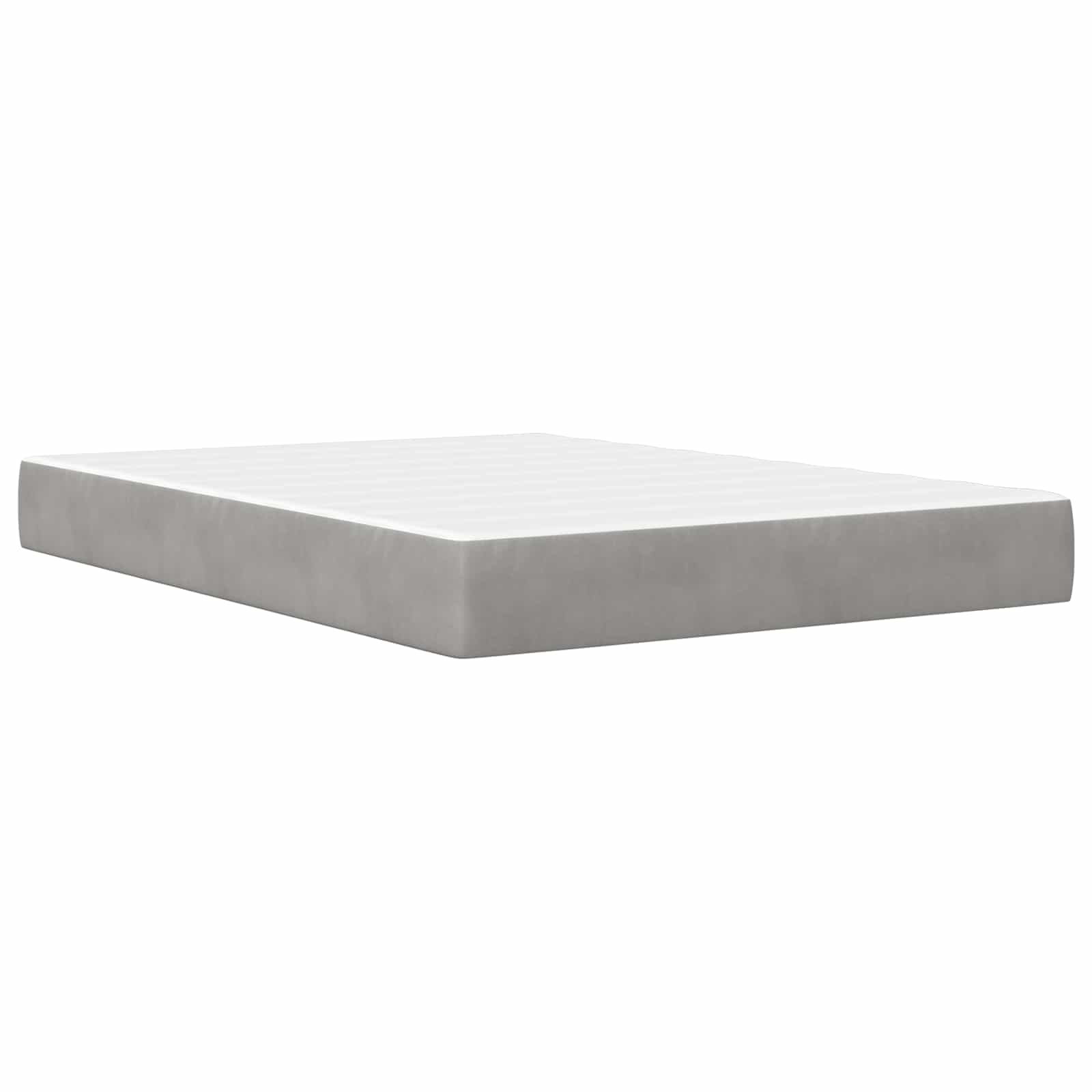 Ágykeret matraccal matracmal világosszürke 160 x 200 cm bársony