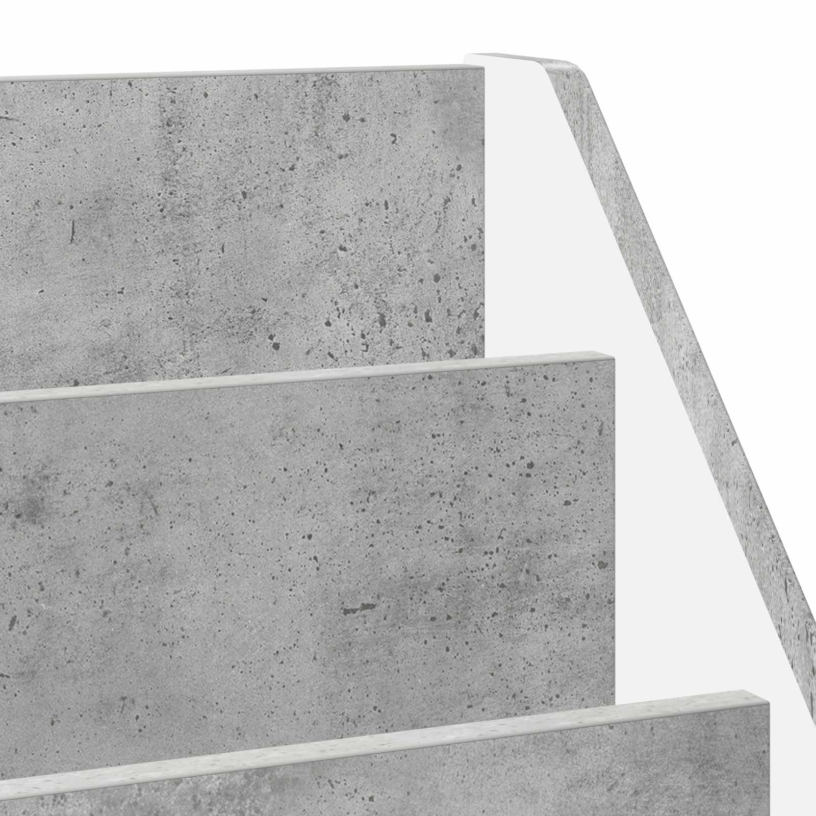 Gyerek könyvespolc beton szürke 72,5 x 29,5 x 69 cm faanyag