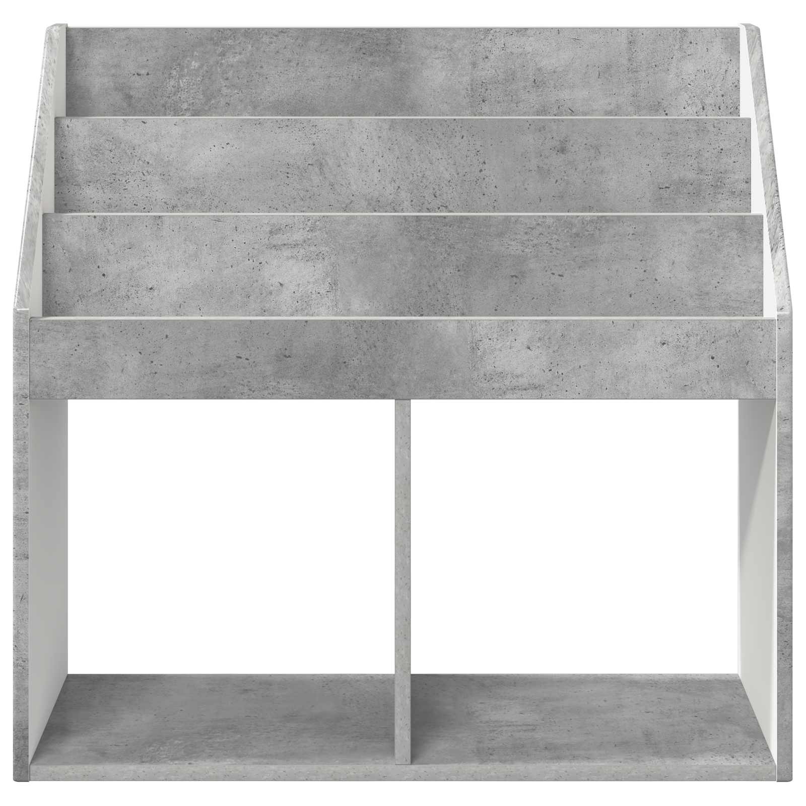Gyerek könyvespolc beton szürke 72,5 x 29,5 x 69 cm faanyag