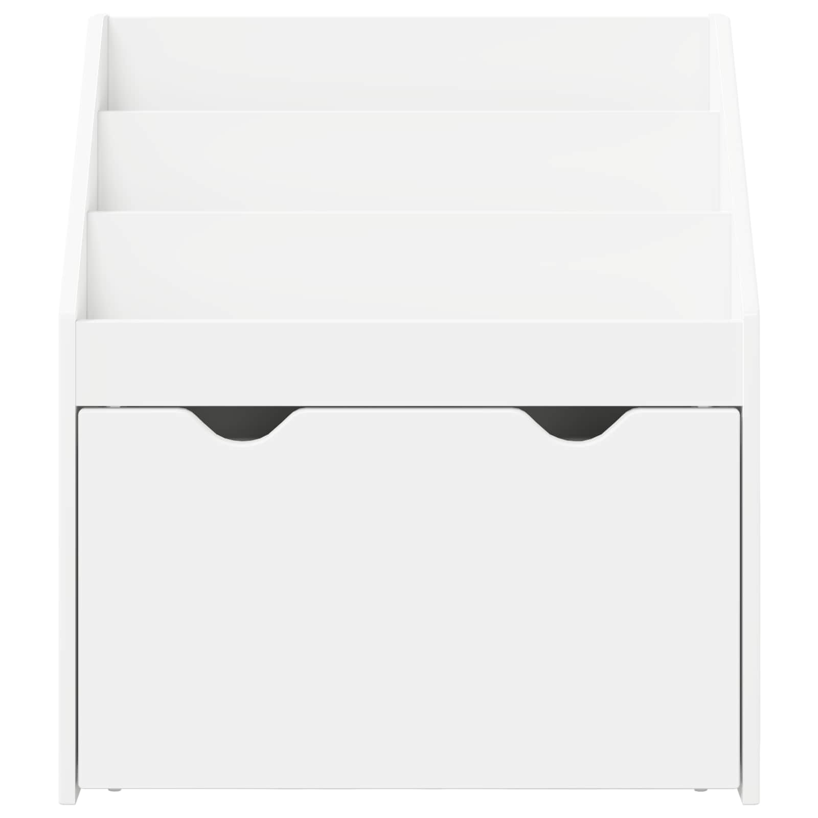 Gyerek könyvespolc fiókkal fehér 60 x 29,5 x 69 cm faanyag